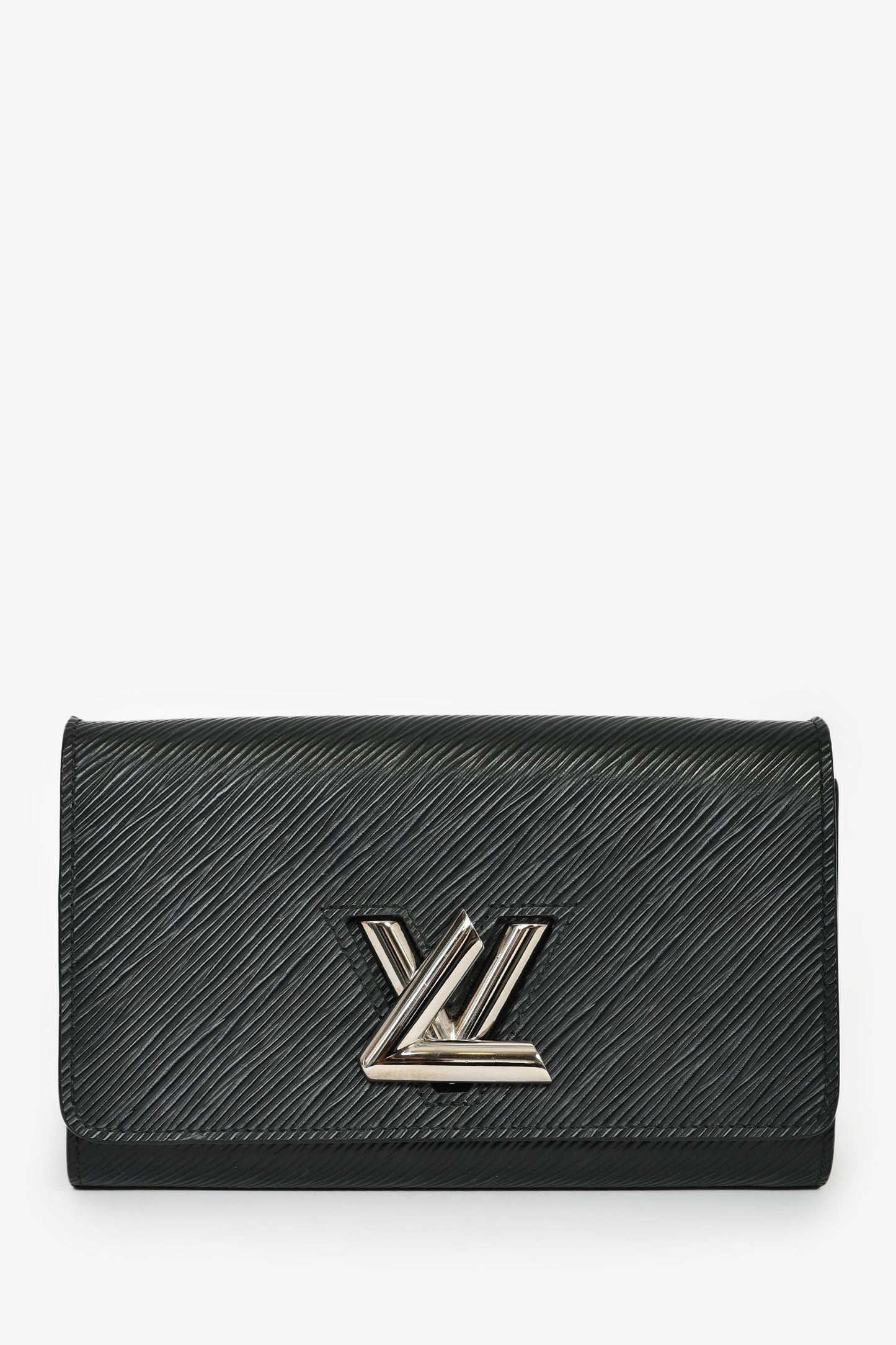 Louis Vuitton Black Epi Leather Twist Wallet On Chain