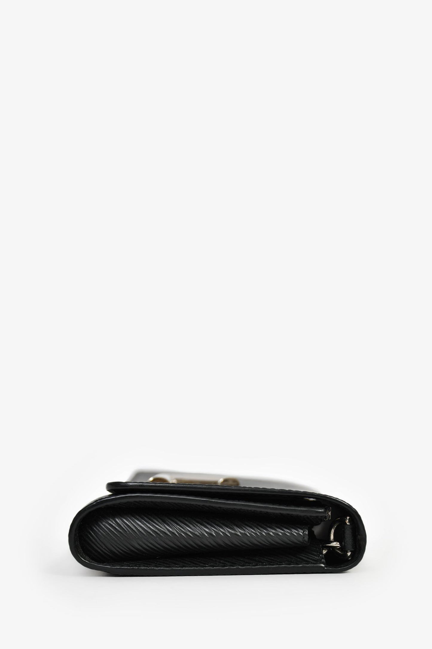 Louis Vuitton Black Epi Leather Twist Wallet On Chain