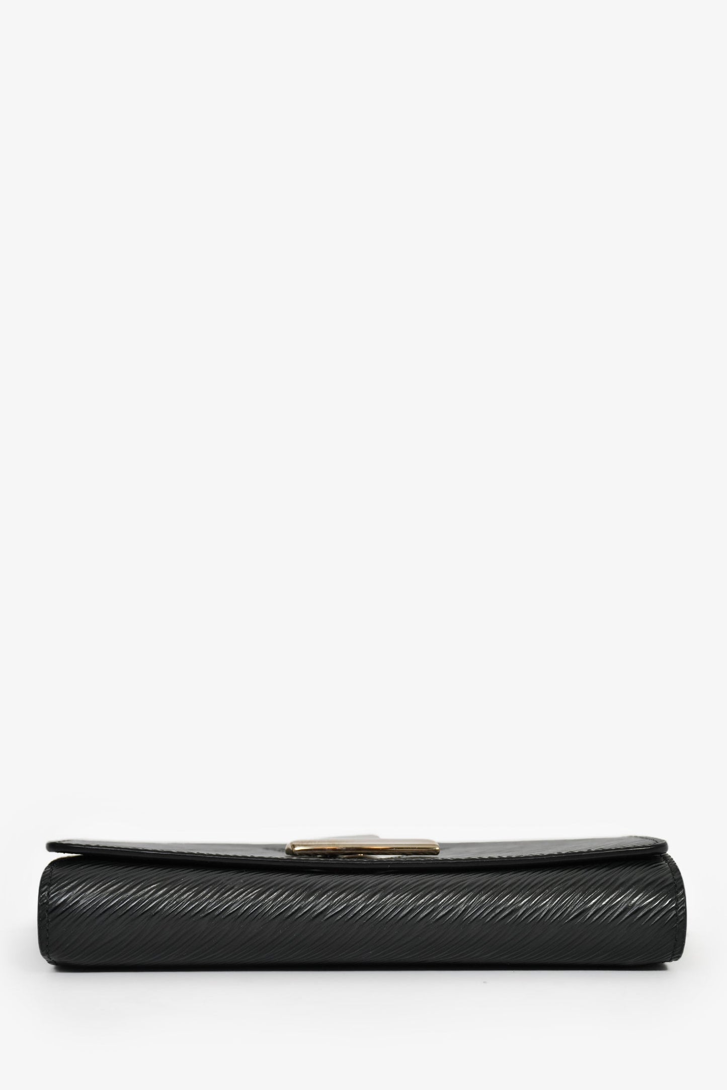 Louis Vuitton Black Epi Leather Twist Wallet On Chain