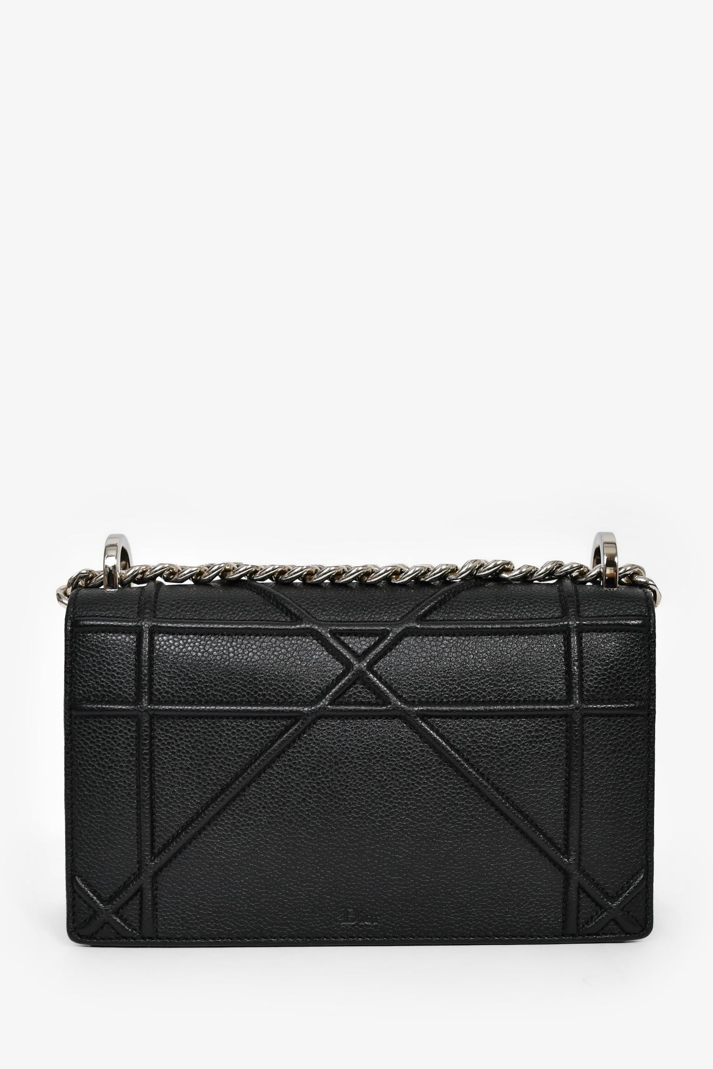 Christian Dior 2015 Black Leather 'Diorama' Small Shoulder Bag
