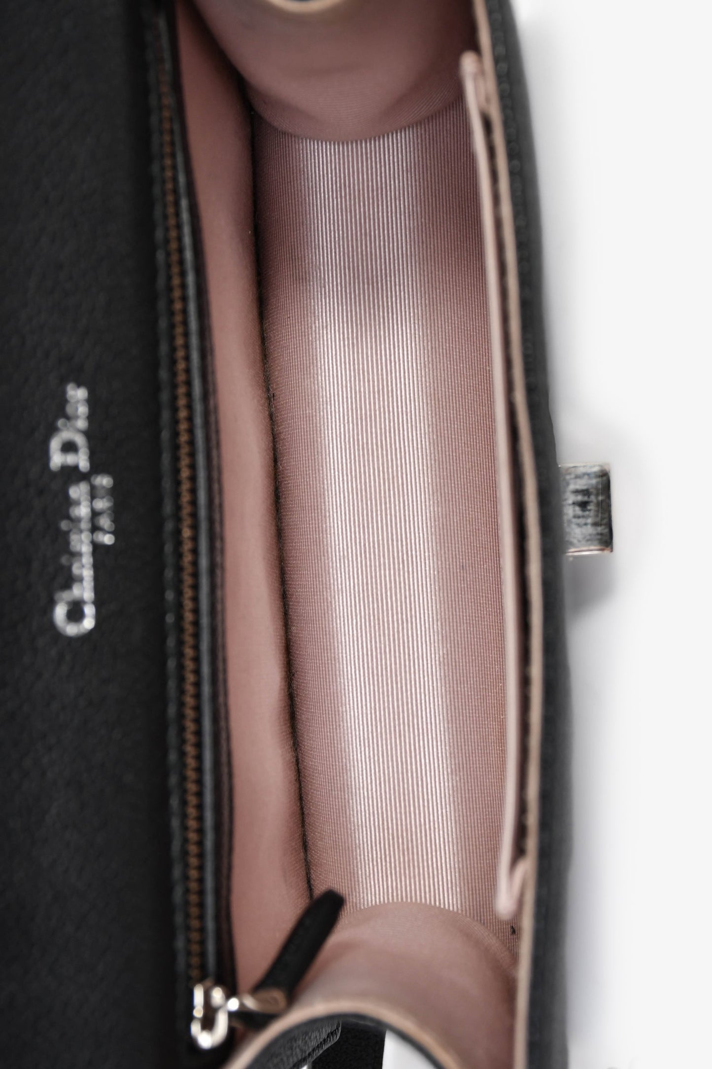 Christian Dior 2015 Black Leather 'Diorama' Small Shoulder Bag