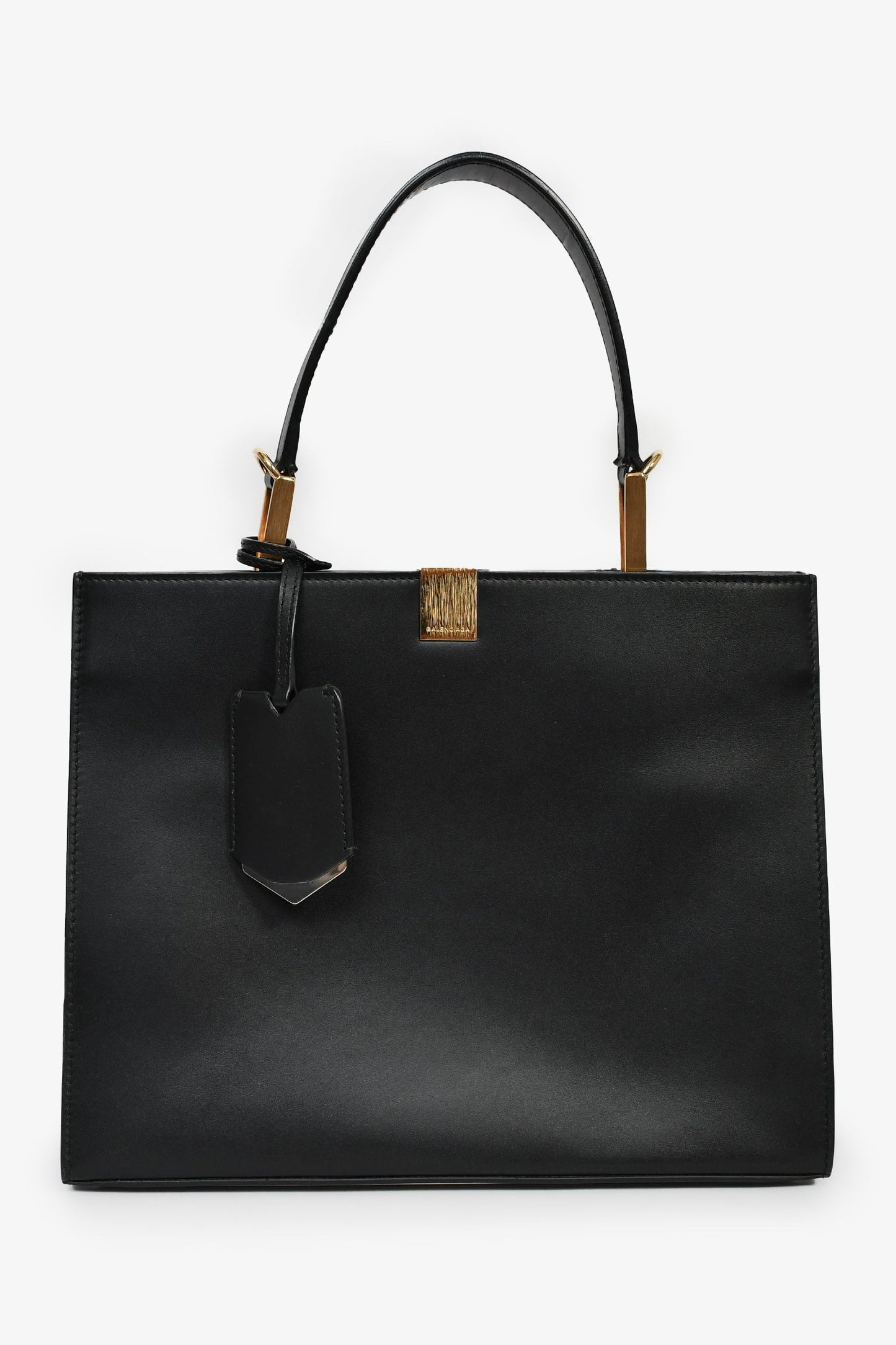 Balenciaga Black Leather 'Le Dix Cabas' Small Tote