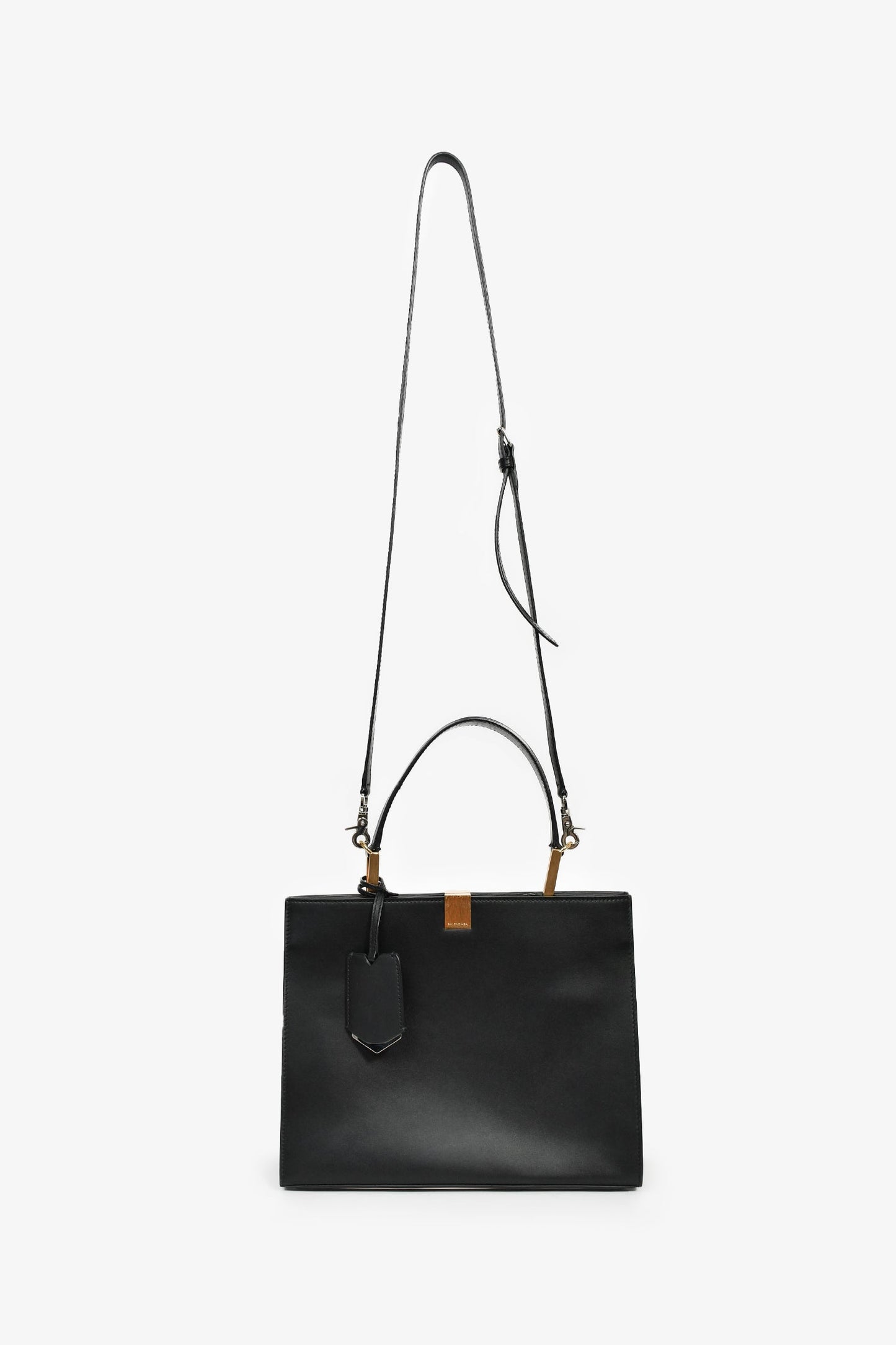 Balenciaga Black Leather 'Le Dix Cabas' Small Tote