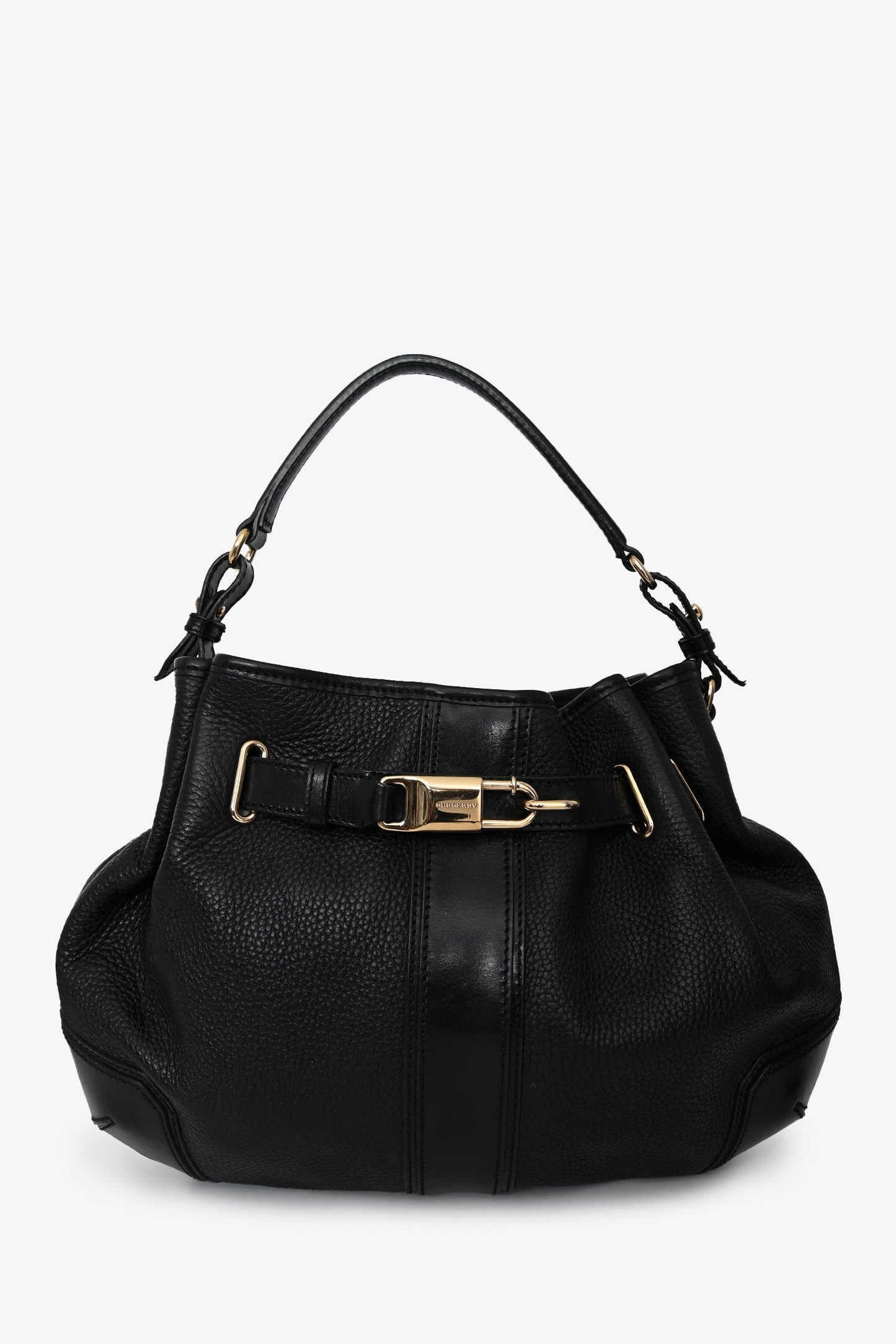 Burberry Black Leather 'Willenmore' Medium Crossbody Bag