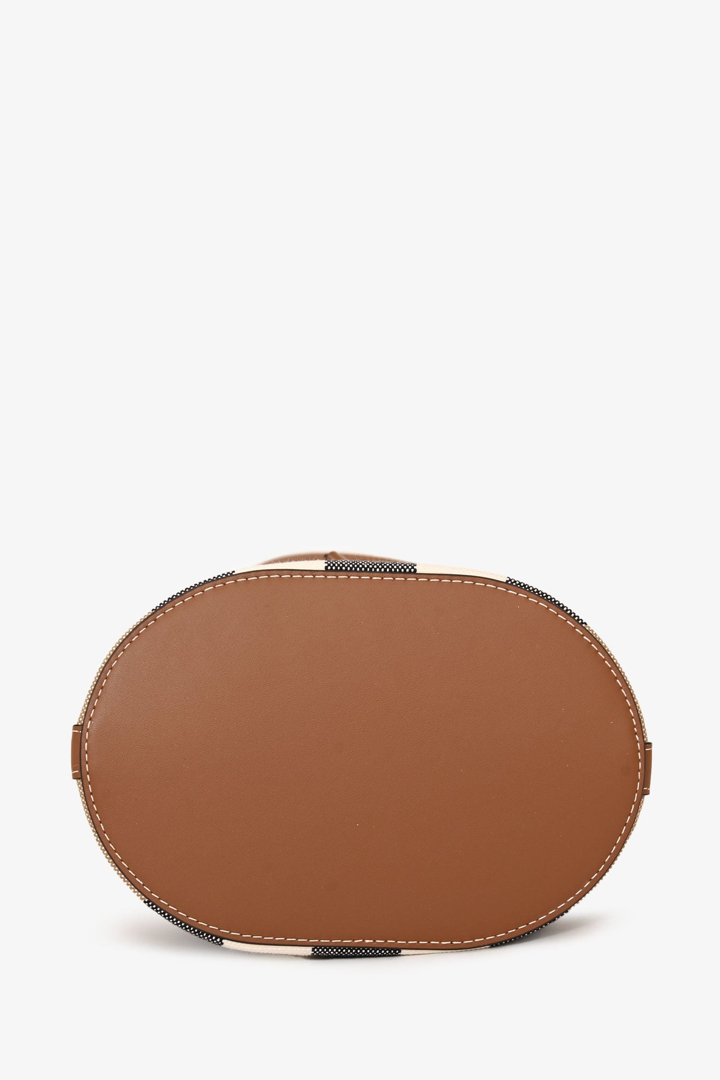 Burberry Taupe/Brown Canvas Giant Check Bucket Bag