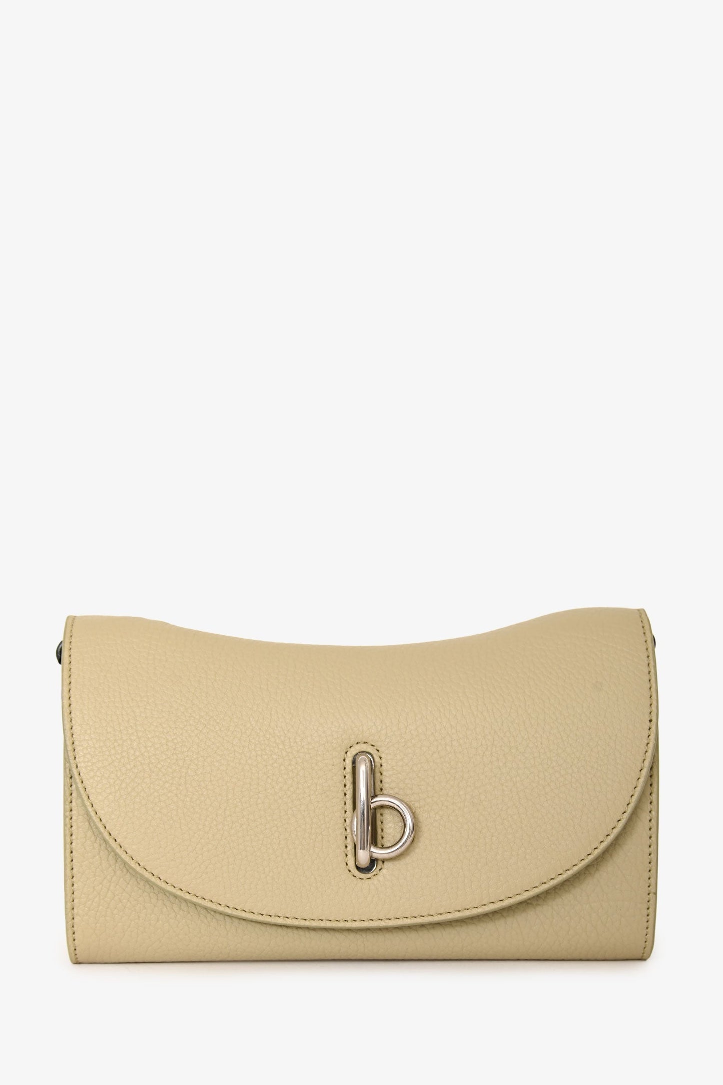 Burberry Light Green Leather Rocking Horse Wallet On Chain