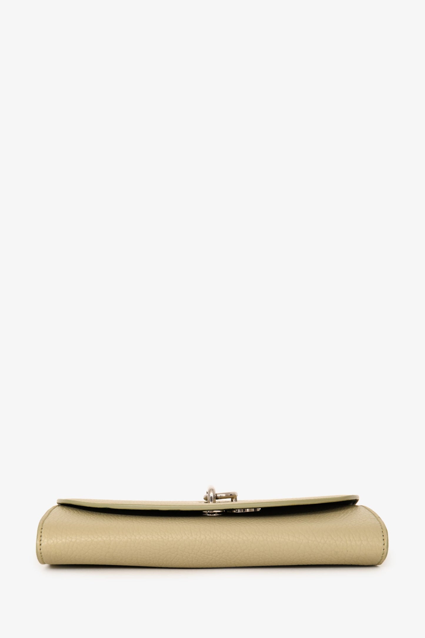 Burberry Light Green Leather Rocking Horse Wallet On Chain