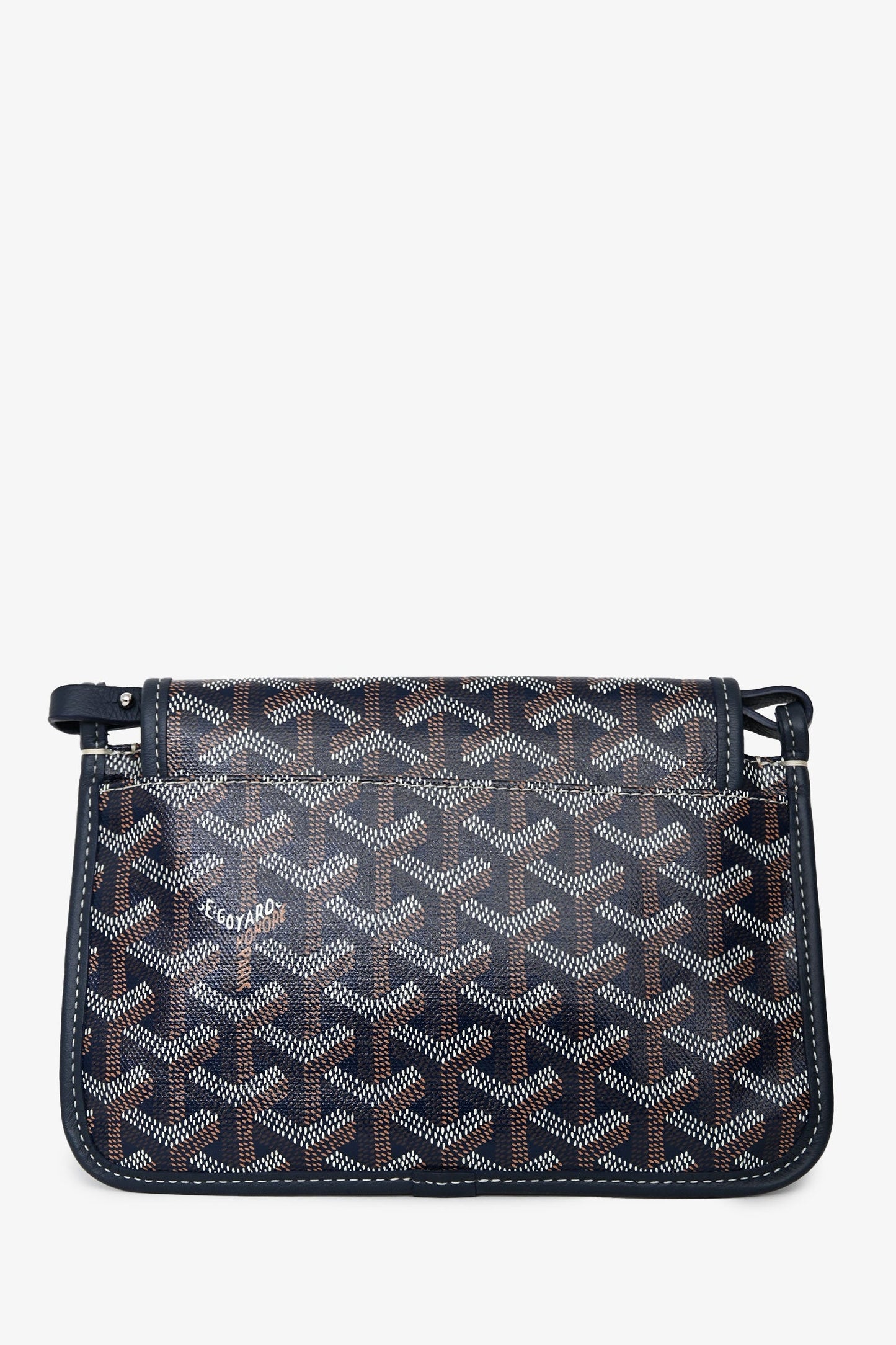 Goyard Navy Blue Goyardine Plumet Crossbody Bag