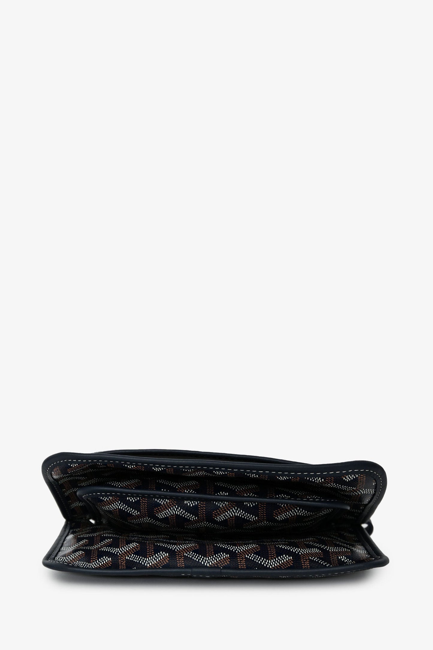 Goyard Navy Blue Goyardine Plumet Crossbody Bag
