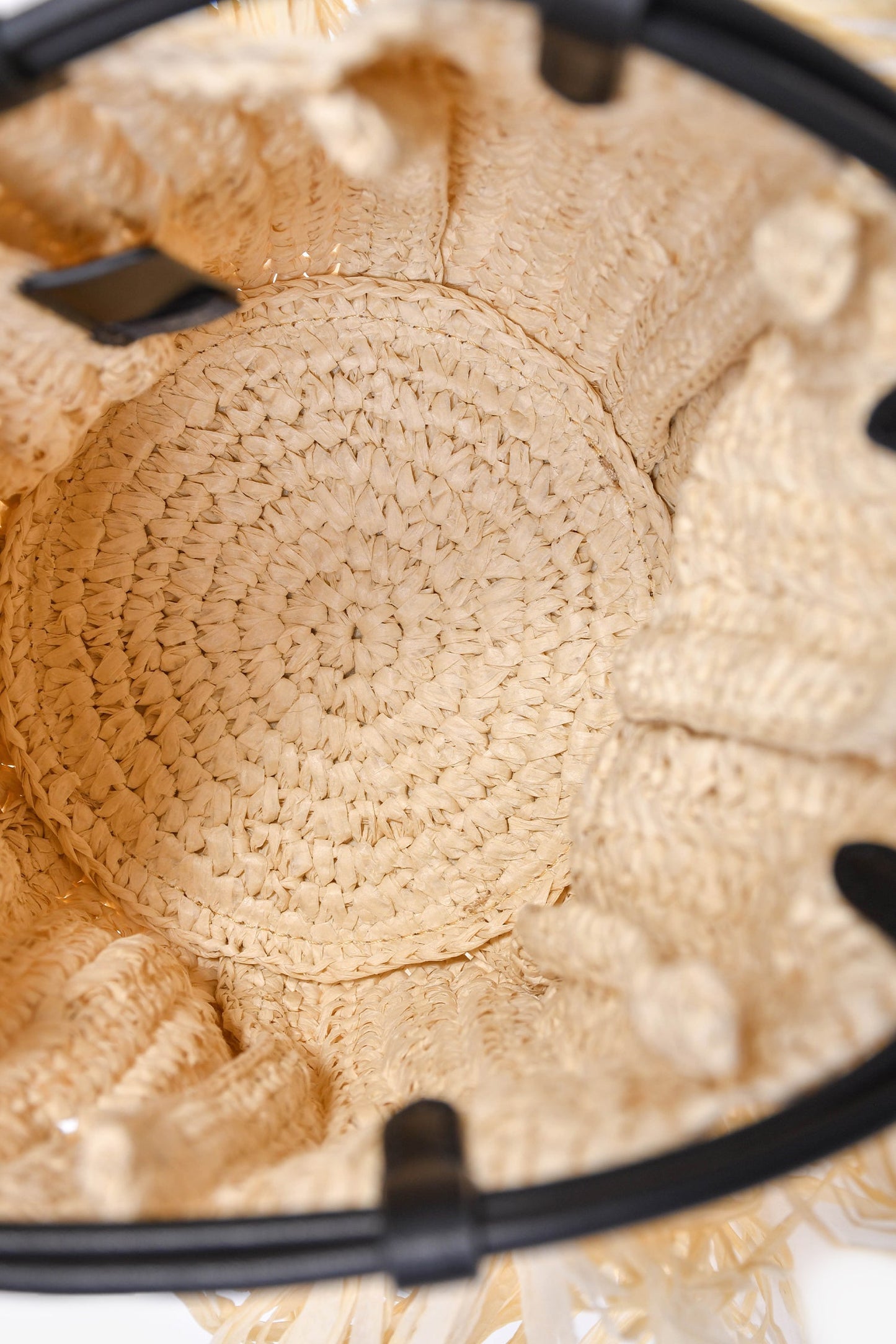 Jason Wu Raffia/Black Leather Bucket Bag