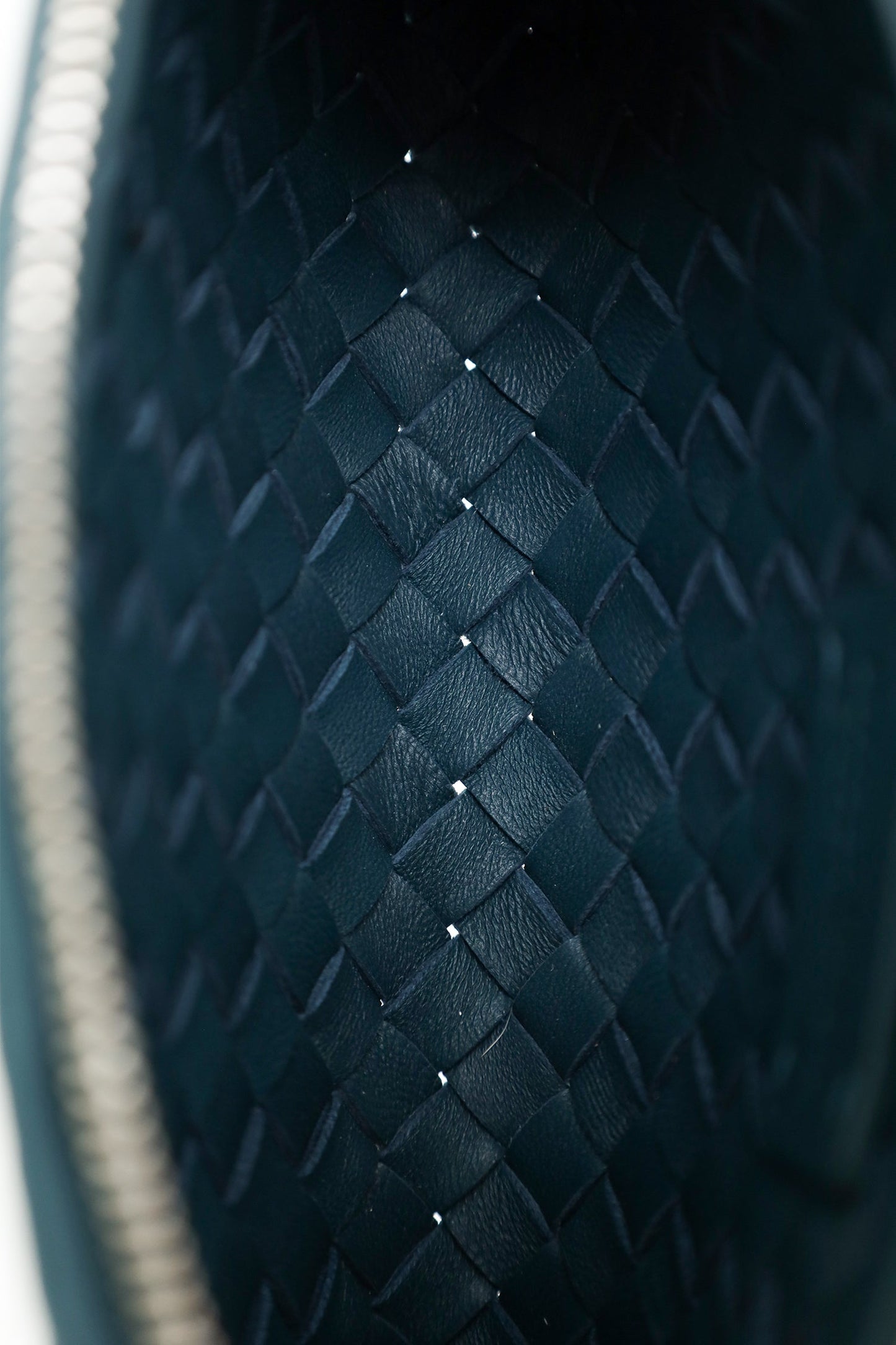 Bottega Veneta Teal Intrecciato Nappa Leather Mini Pouch With Strap