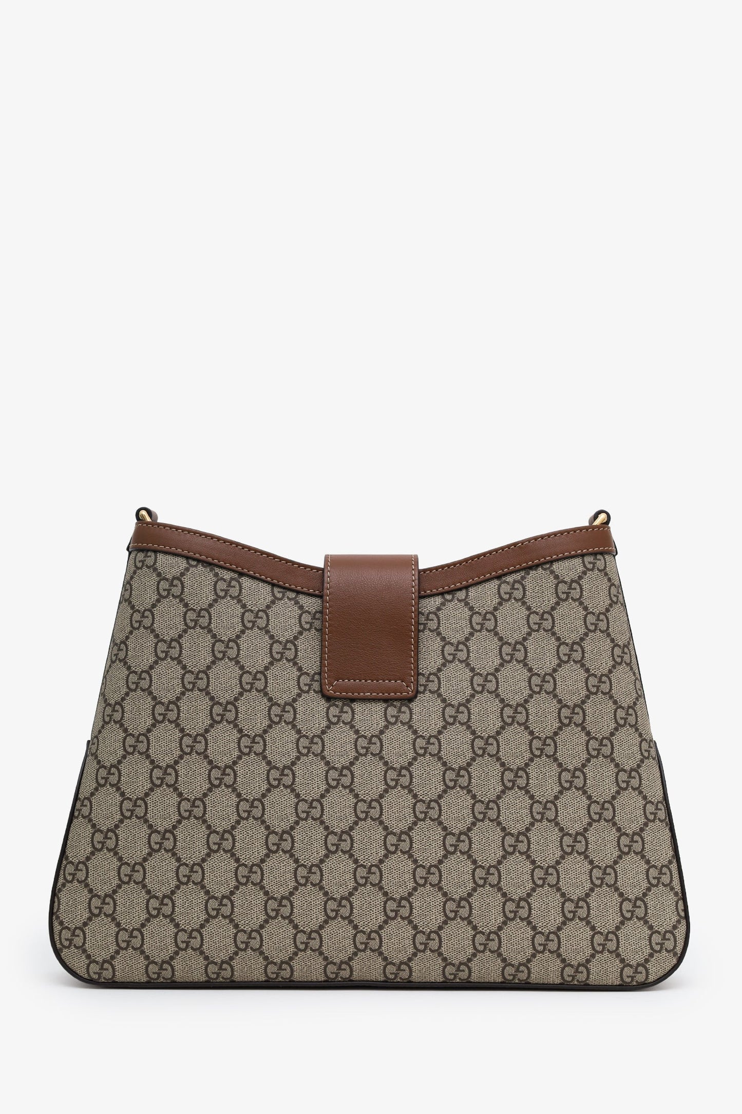 Gucci Brown GG Supreme Leather Padlock GG Medium Shoulder Bag