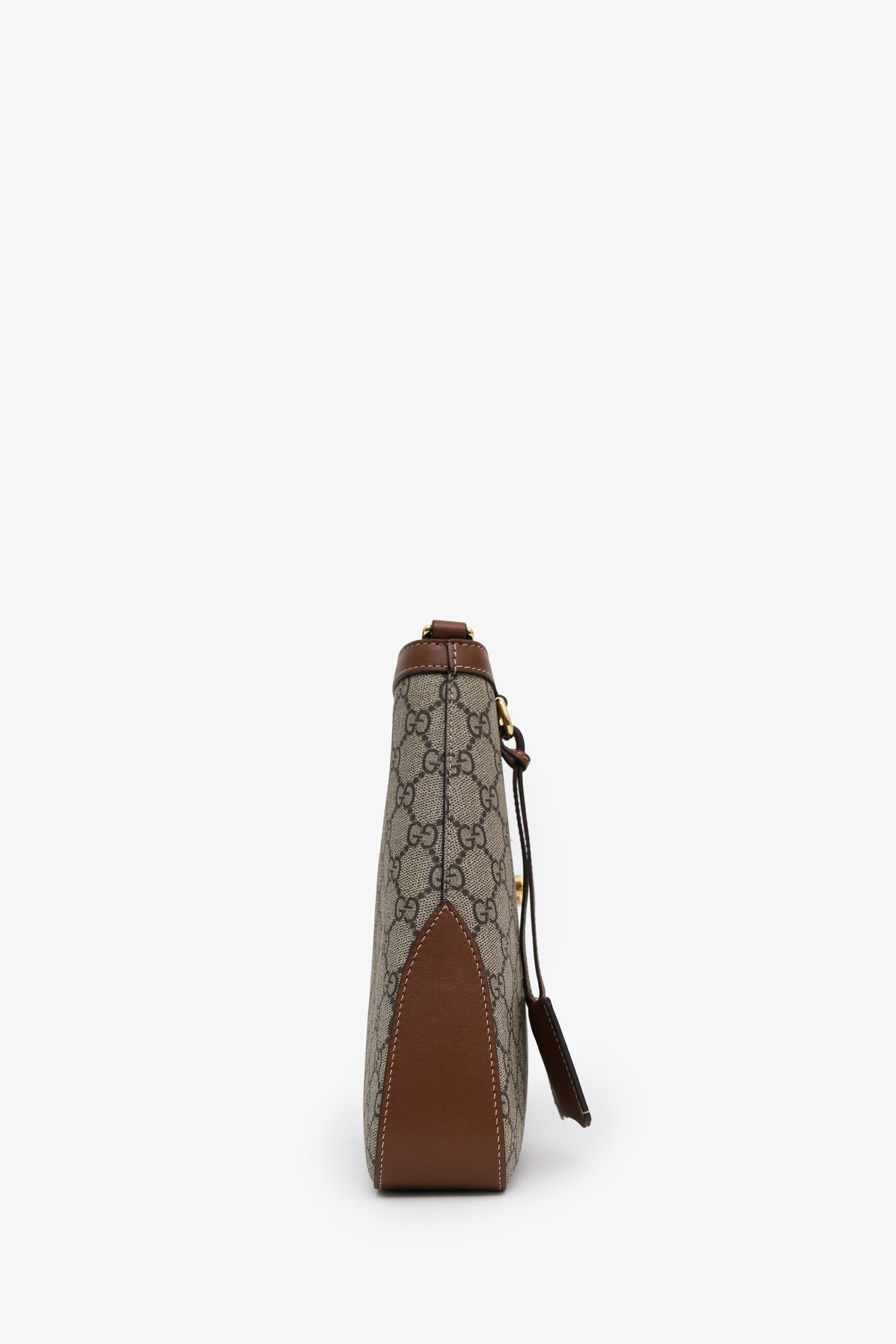 Gucci Brown GG Supreme Leather Padlock GG Medium Shoulder Bag