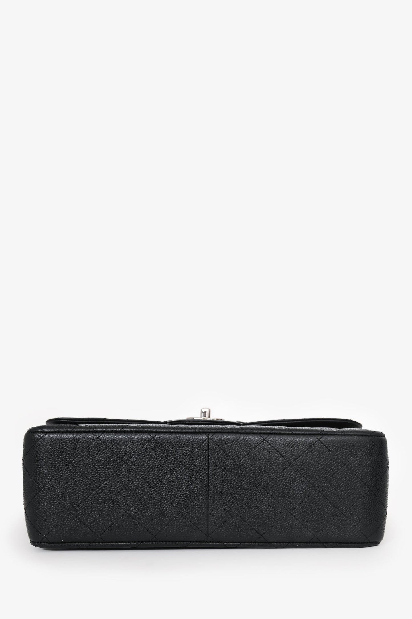 Chanel™ 2020 Black Caviar Leather Jumbo Double Flap Bag