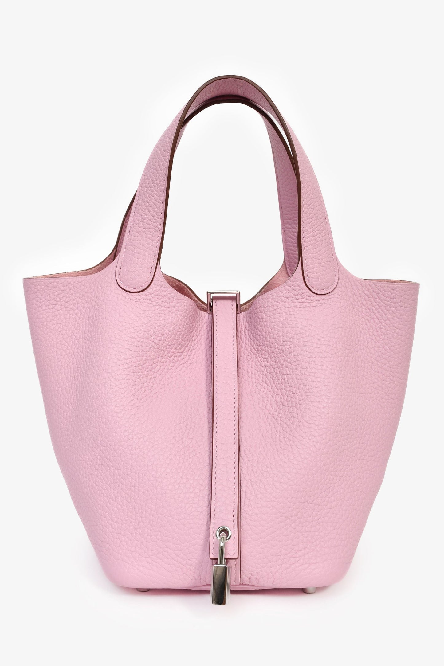 Hermès Mauve Sylvestre Clemence Leather Picotin Lock 18