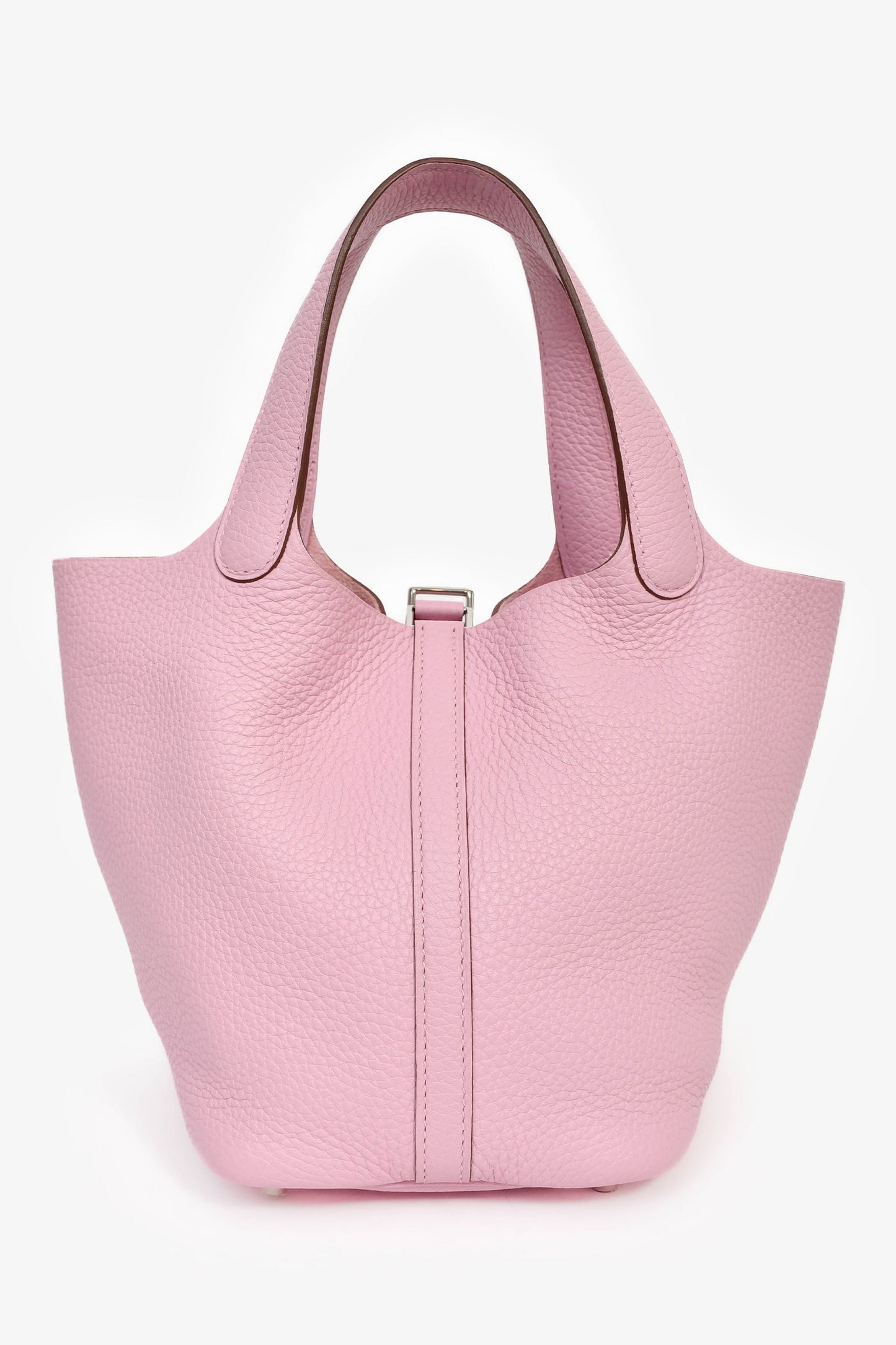 Hermès Mauve Sylvestre Clemence Leather Picotin Lock 18