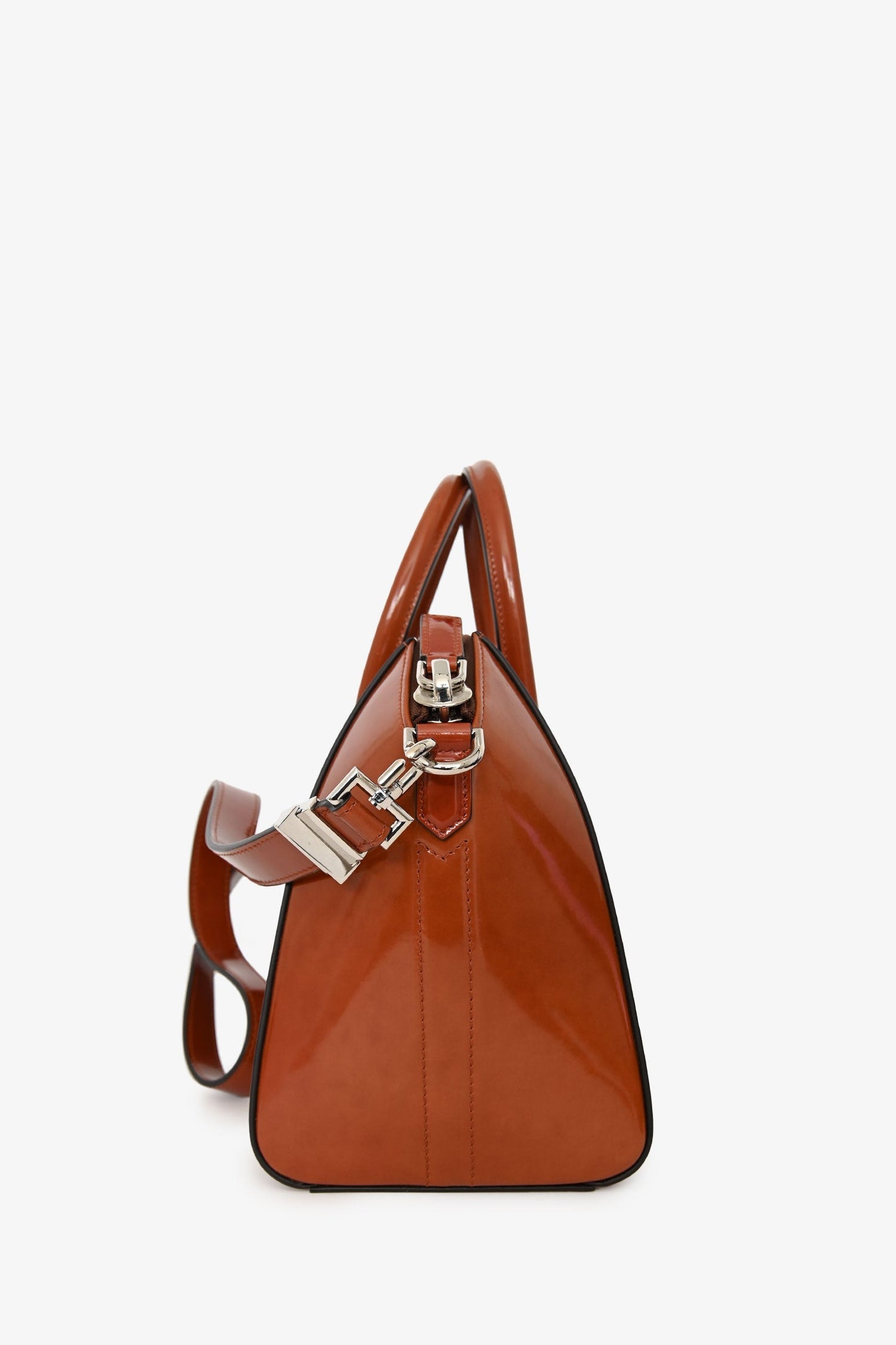 Givenchy Glazed Brown Leather Small Antigona With Strap