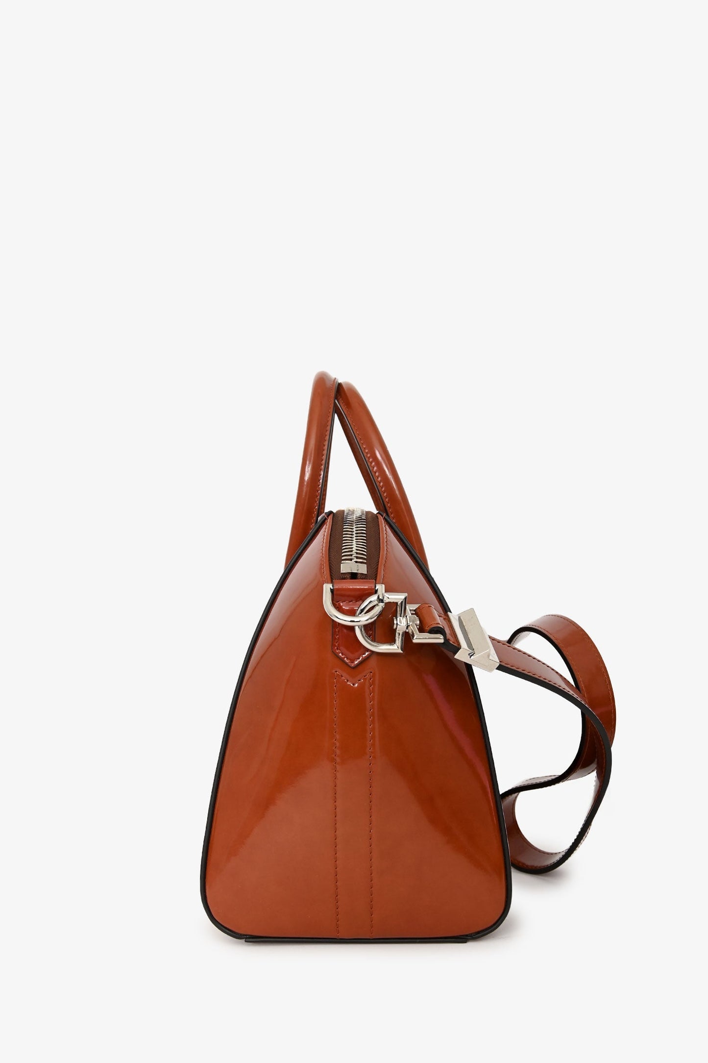 Givenchy Glazed Brown Leather Small Antigona With Strap