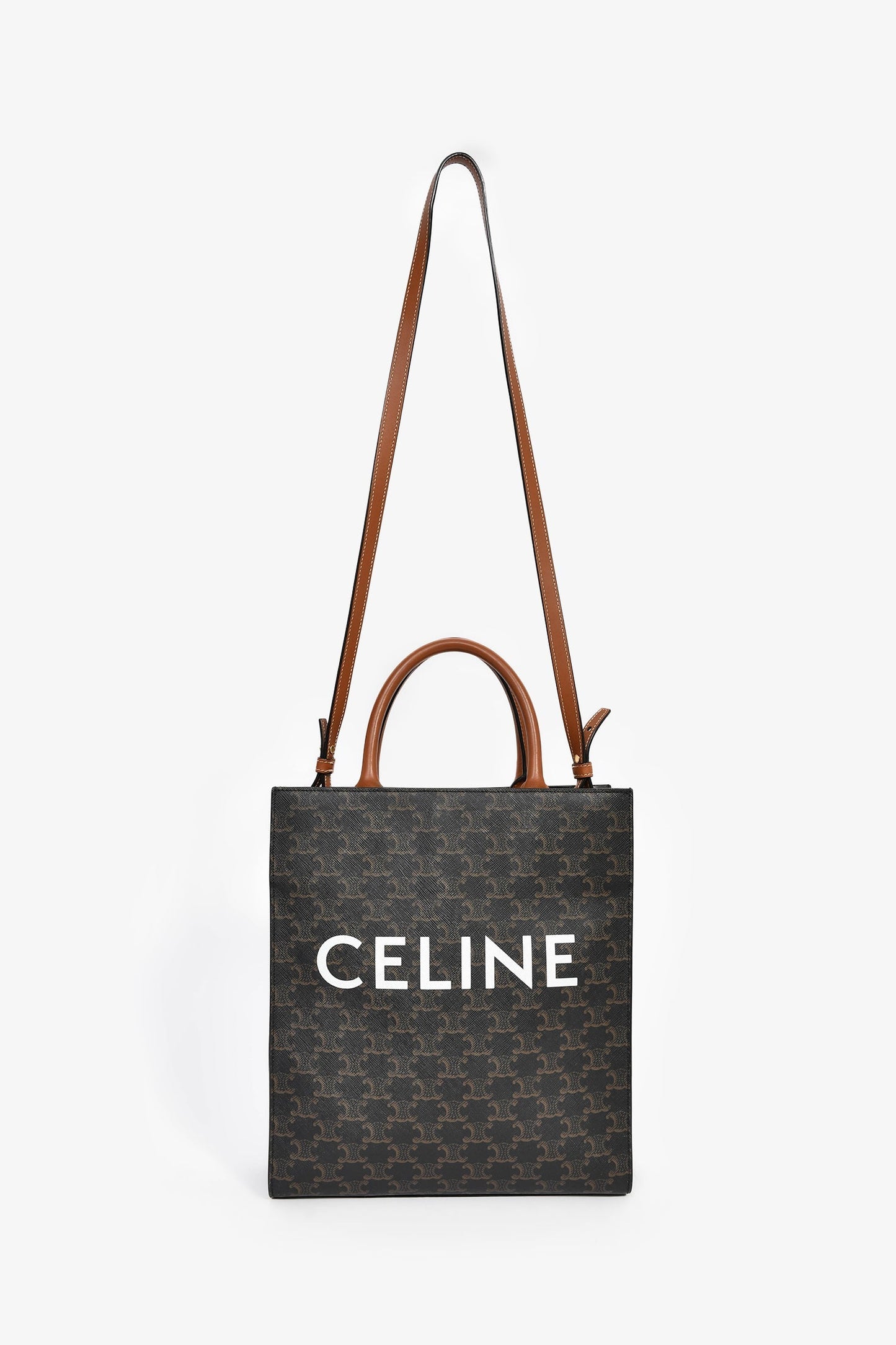 Celine Triomphe Canvas Small Vertical Tote