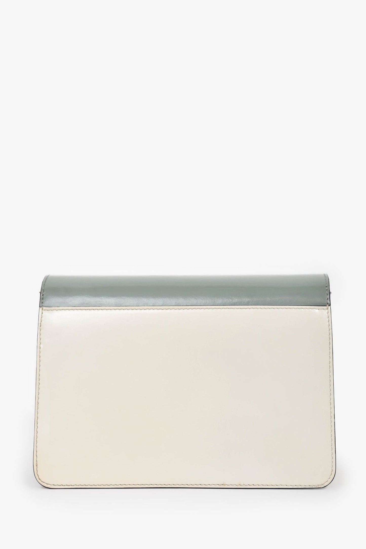 Marni Cream/Green/Purple Leather Trunk Shoulder Bag