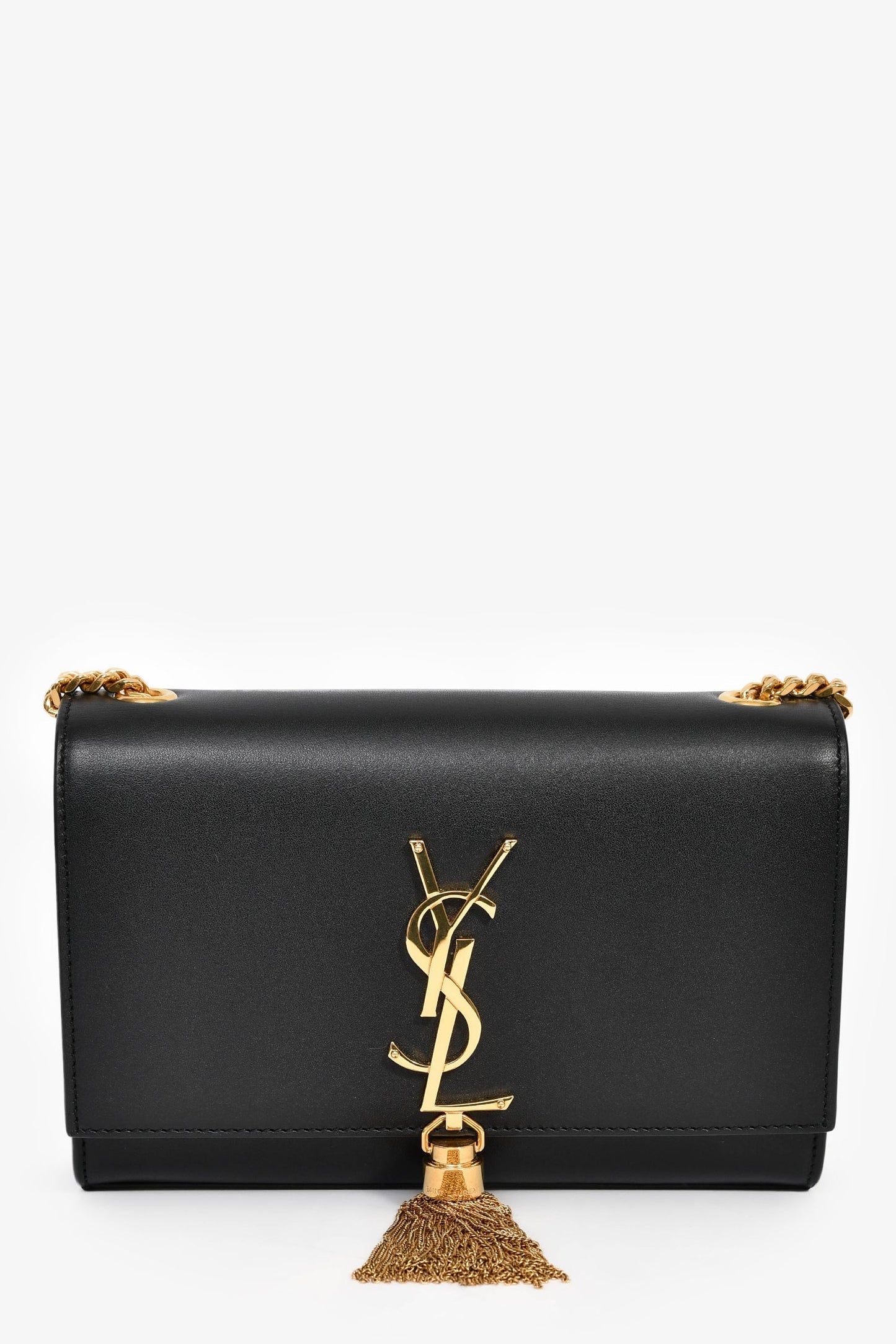 Saint Laurent Black Small Kate Chain Tassel Crossbody