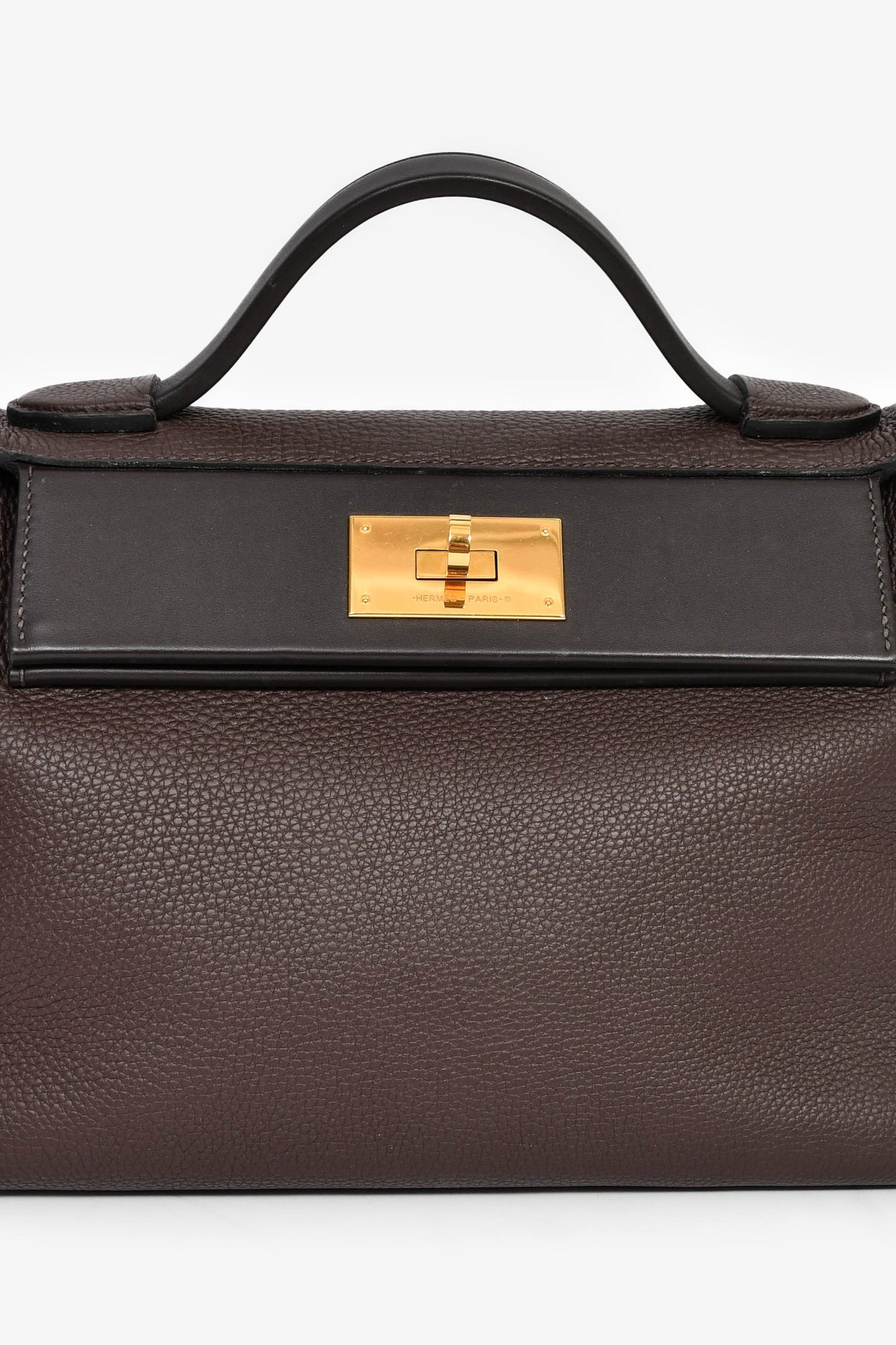 Hermès 2021 Chocolate Togo/Swift Leather 24/24 29 With Strap