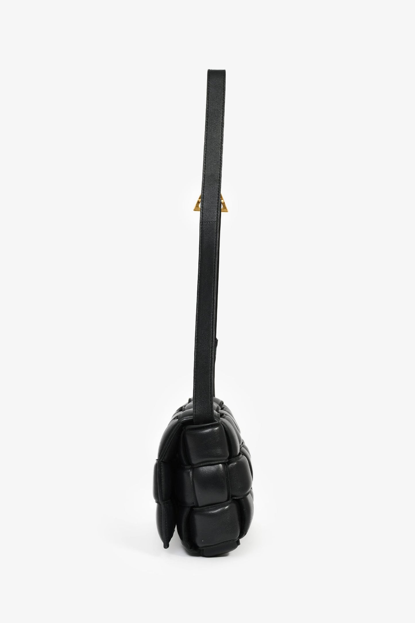 Bottega Veneta Black Leather Intrecciato Padded Cassette