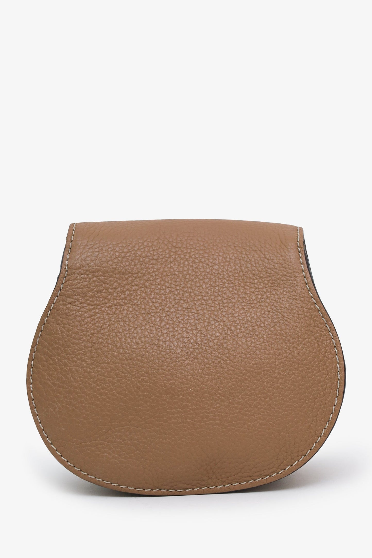 Chloe Brown Leather Small Marcie Crossbody Bag