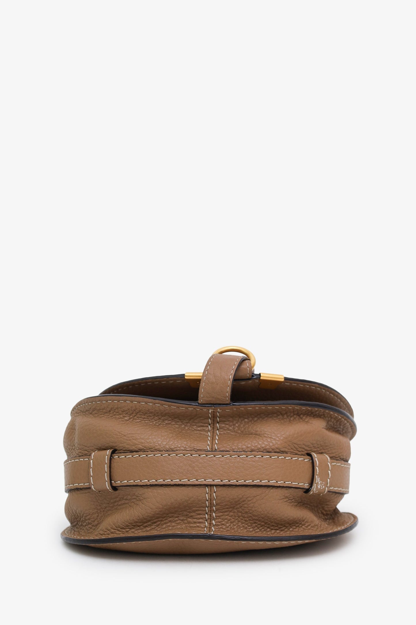 Chloe Brown Leather Small Marcie Crossbody Bag