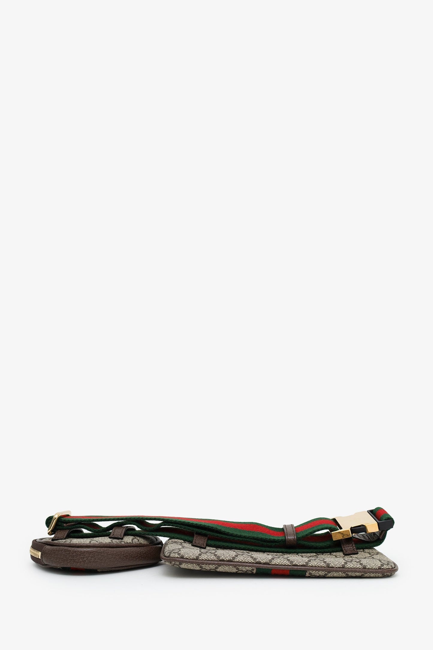 Gucci Monogram GG Supreme Web Ophidia Heart Belt Bag