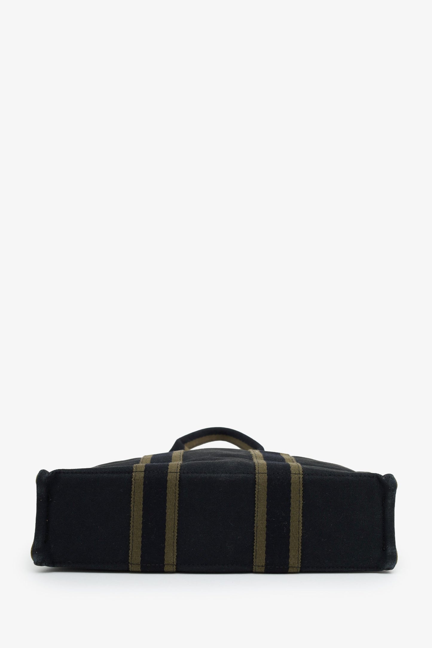 Hermes Navy/Green Canvas Fourre Tout PM Tote