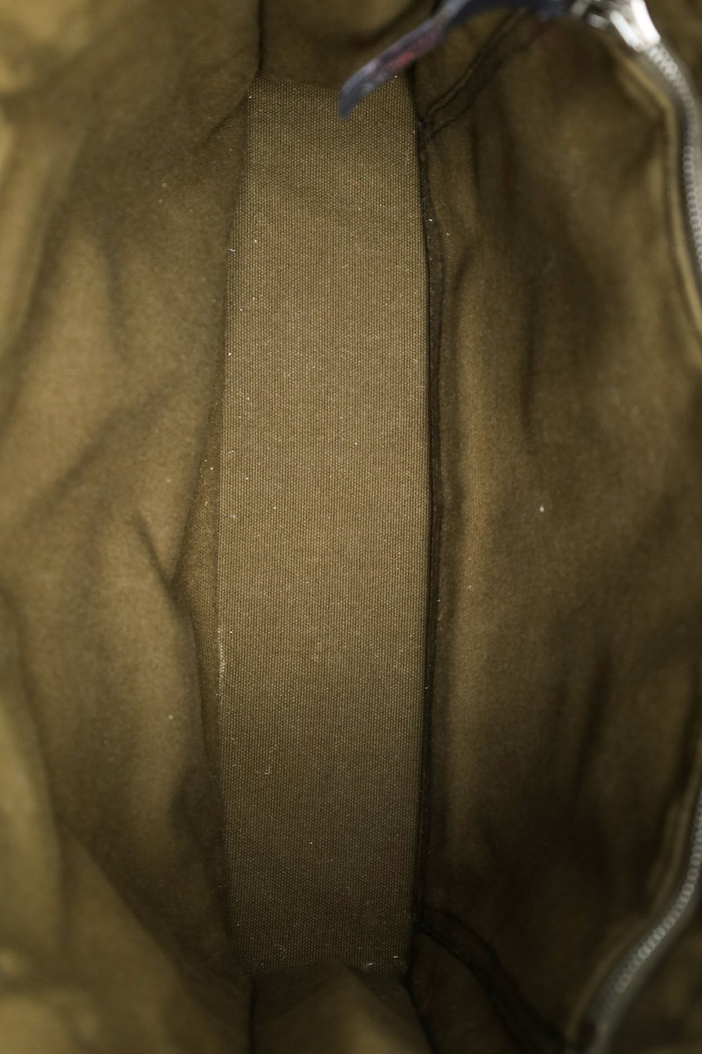 Hermes Navy/Green Canvas Fourre Tout PM Tote