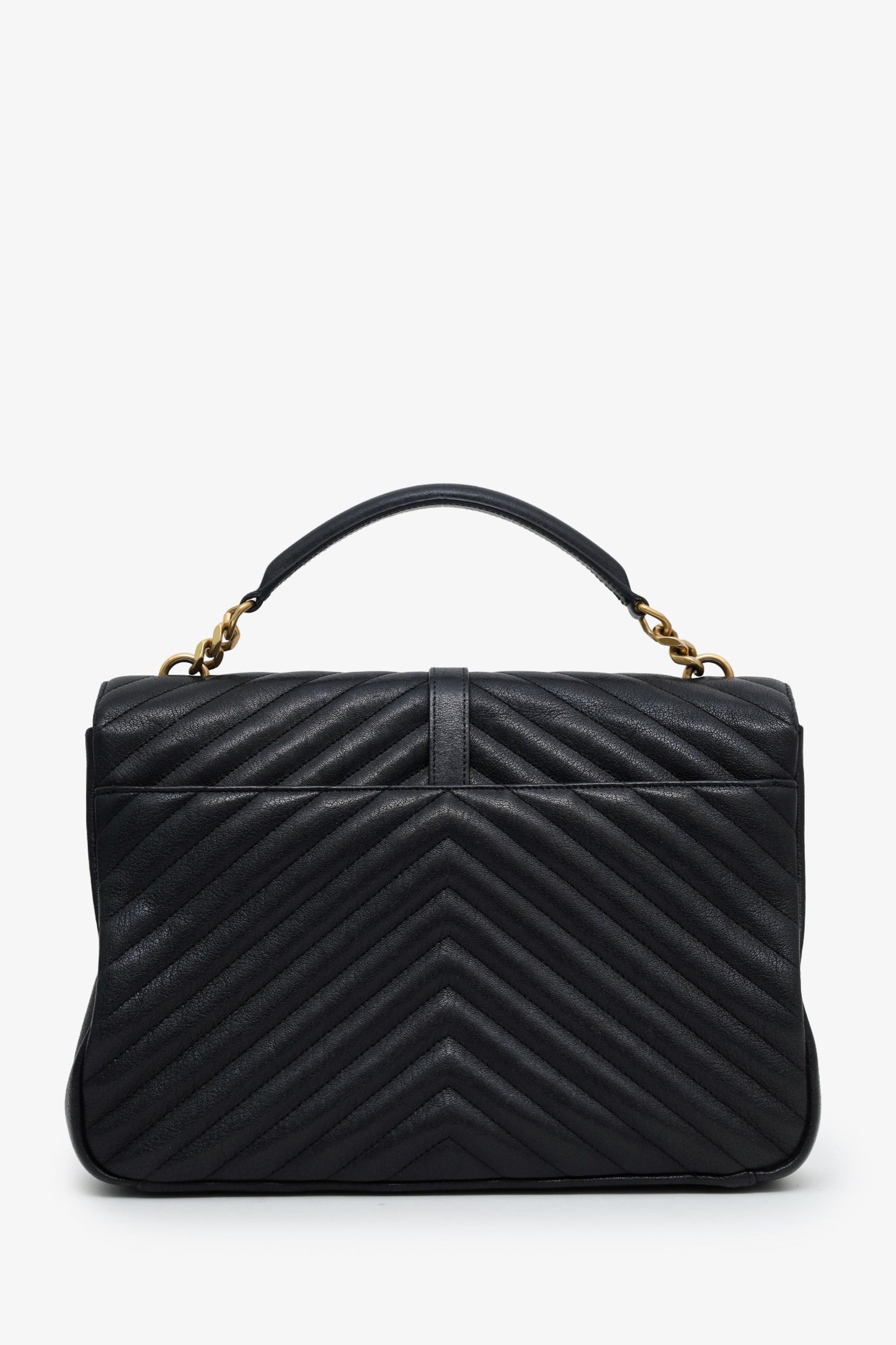 Saint Laurent Black Leather Large Loulou Shoulder Bag