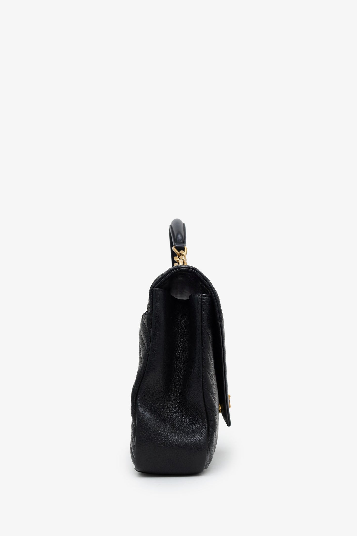 Saint Laurent Black Leather Large Loulou Shoulder Bag