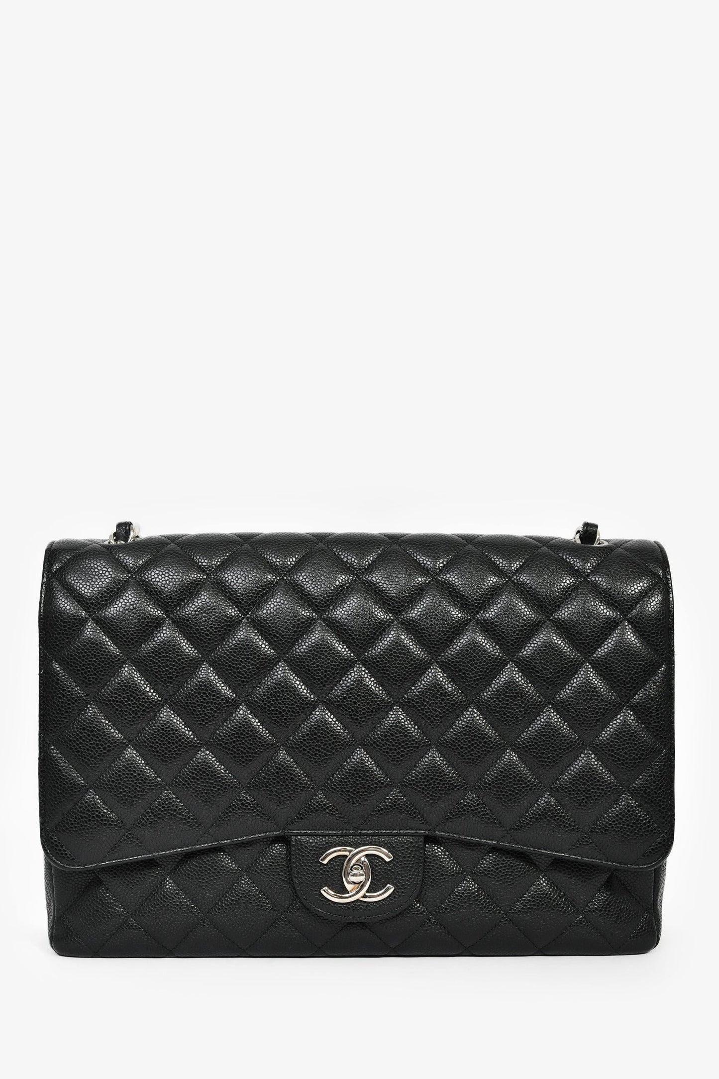 Chanel™ 2010/11 Black Caviar Leather Maxi Double Flap