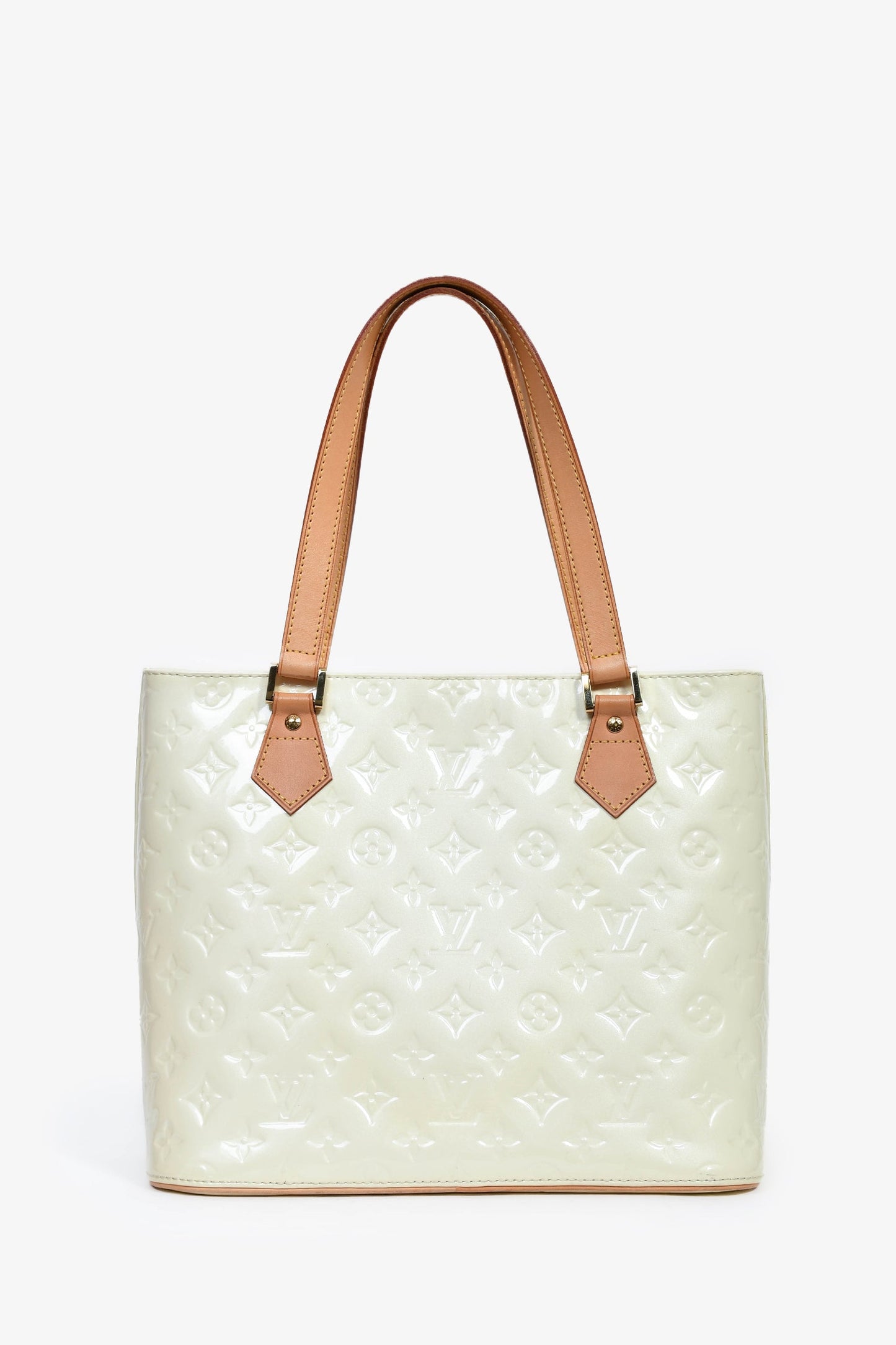 Louis Vuitton 2007 White Vernis Leather Houston Zip Tote