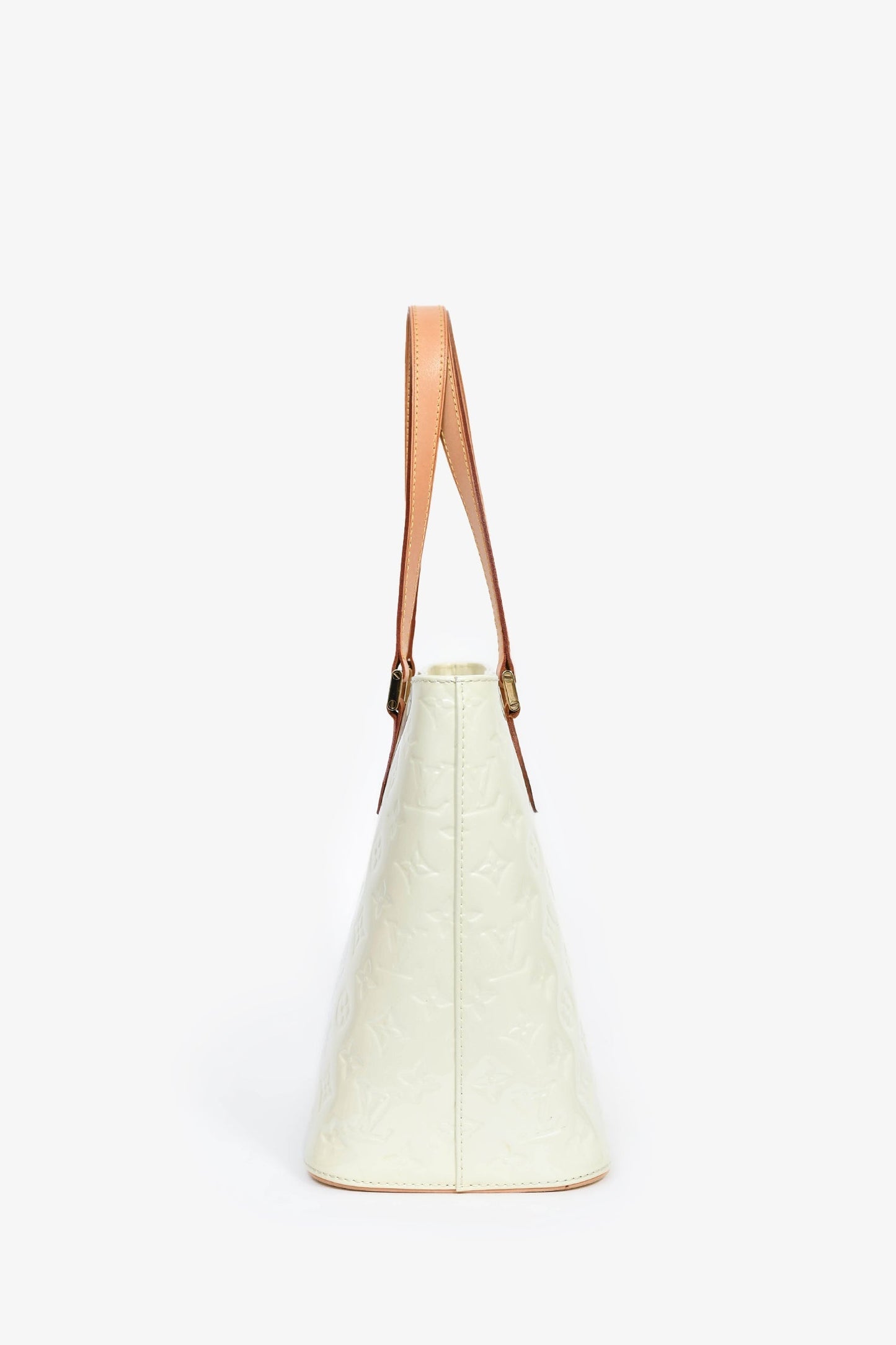 Louis Vuitton 2007 White Vernis Leather Houston Zip Tote