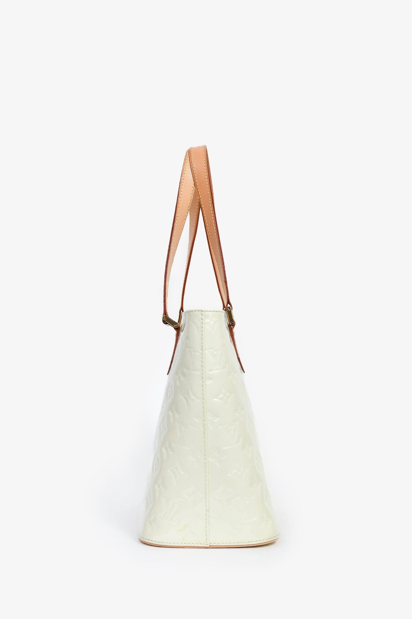 Louis Vuitton 2007 White Vernis Leather Houston Zip Tote