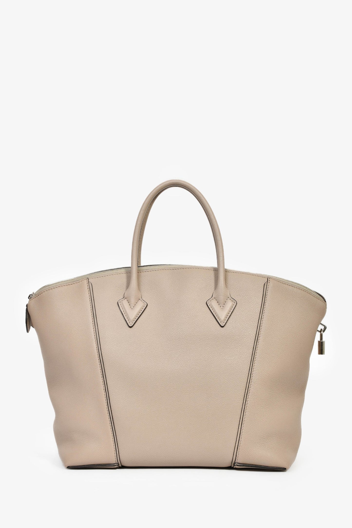 Louis Vuitton 2015 Taupe Taurillon Leather Lockit MM Zip Tote with Strap