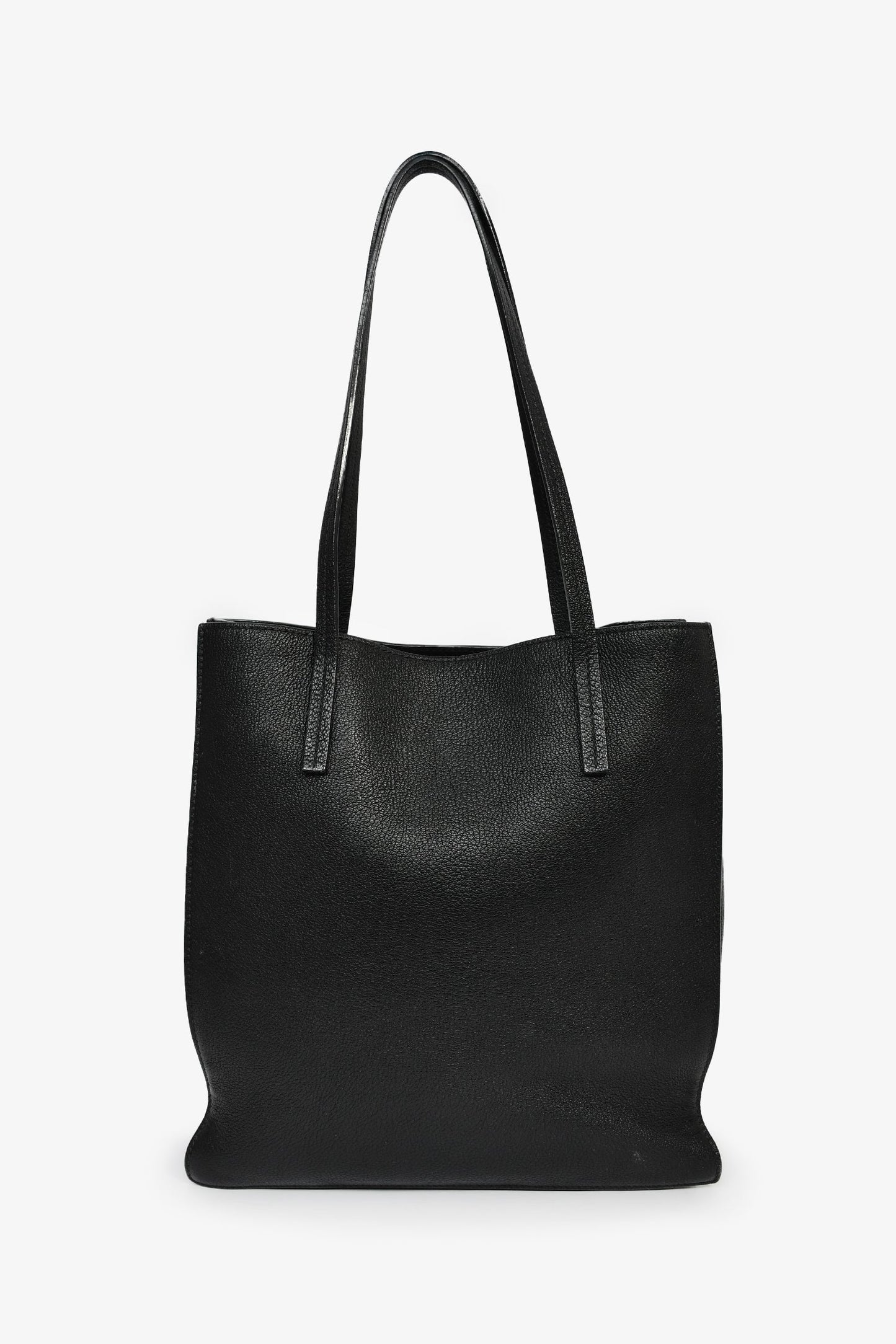 Miu Miu Black Vitello Diano Leather Tote Bag