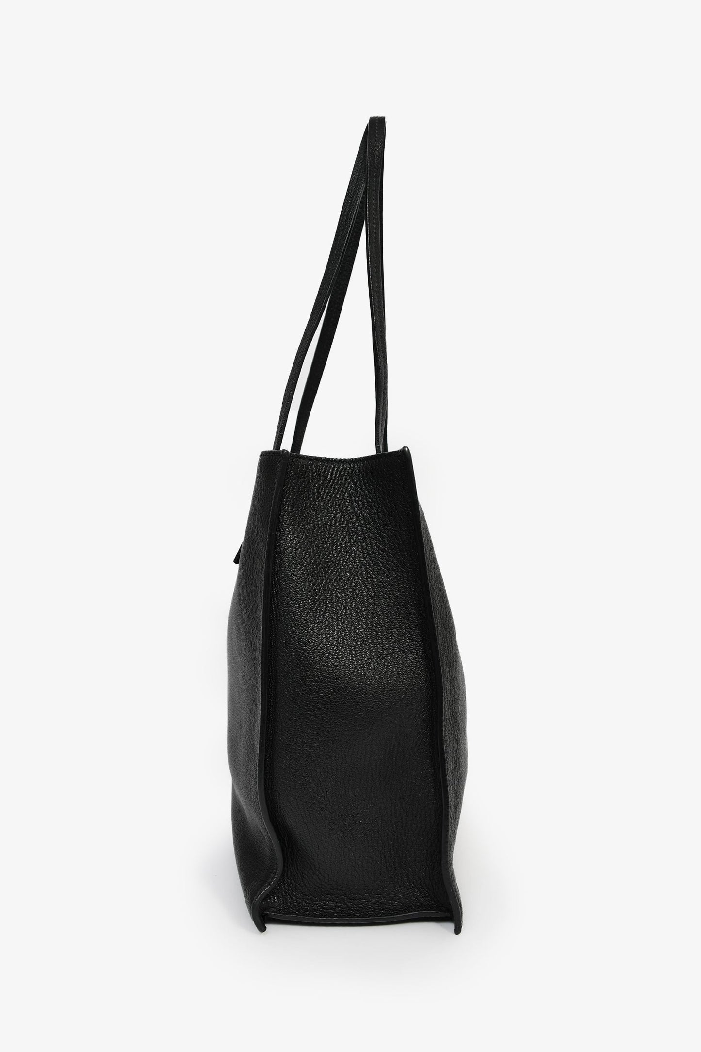 Miu Miu Black Vitello Diano Leather Tote Bag