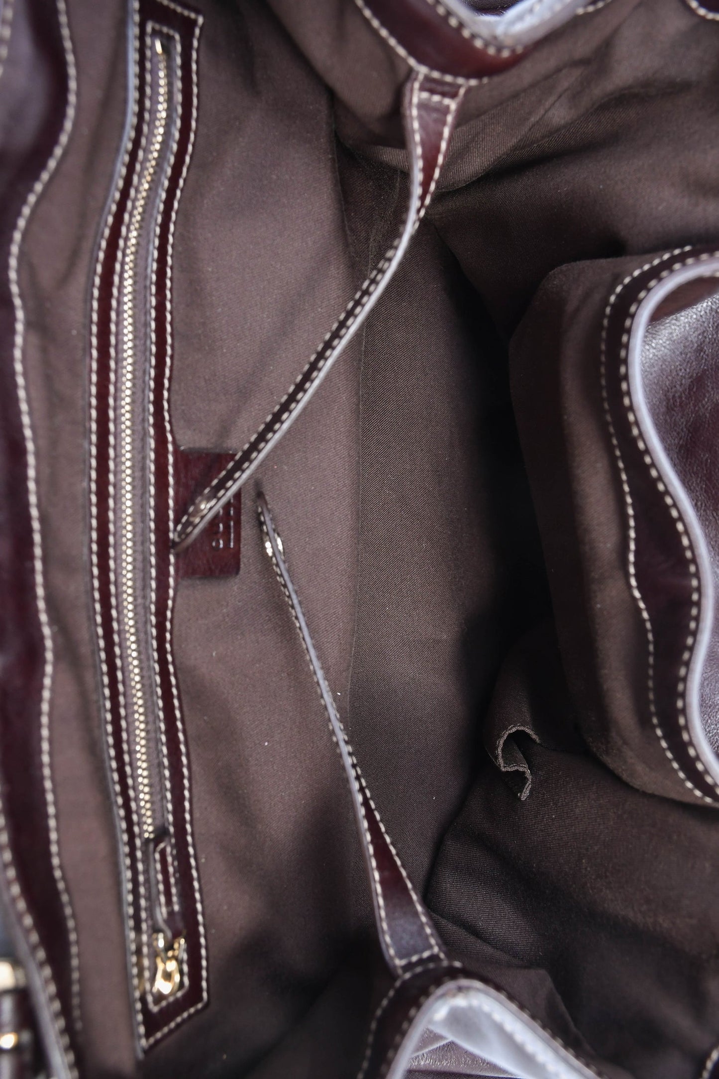 Gucci Dark Brown Leather GG Web Detail 'Britt' Tote