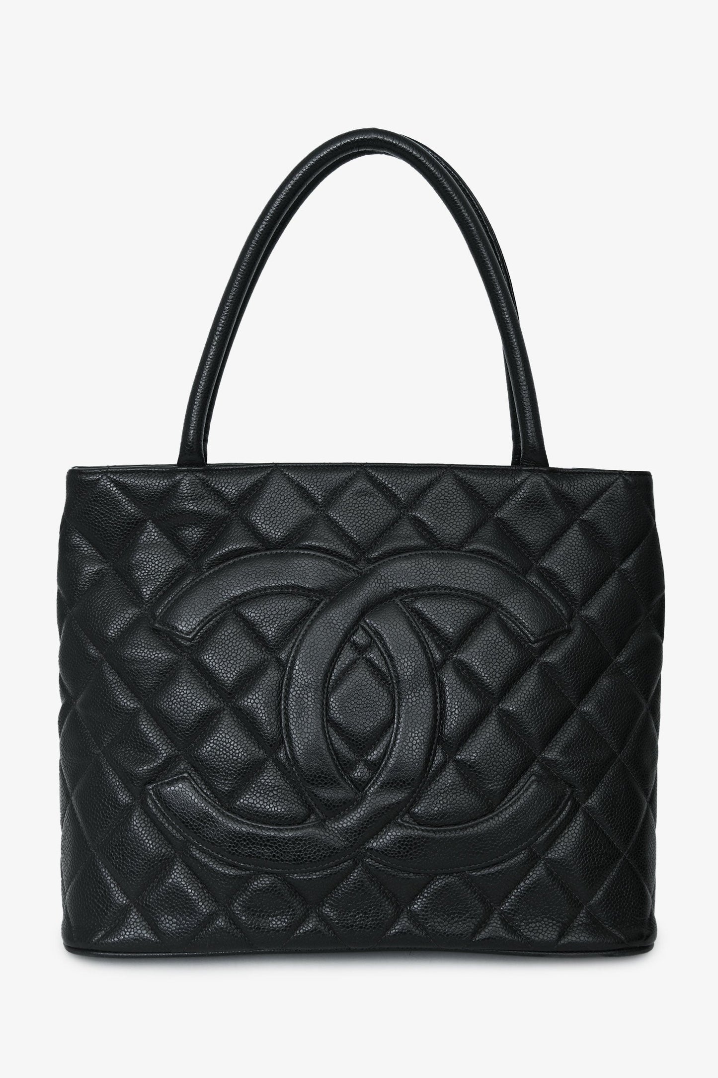 Chanel™ 2000-2002 Black Caviar Medallion Tote