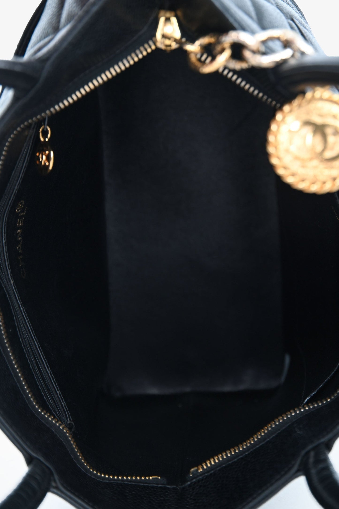 Chanel™ 2000-2002 Black Caviar Medallion Tote