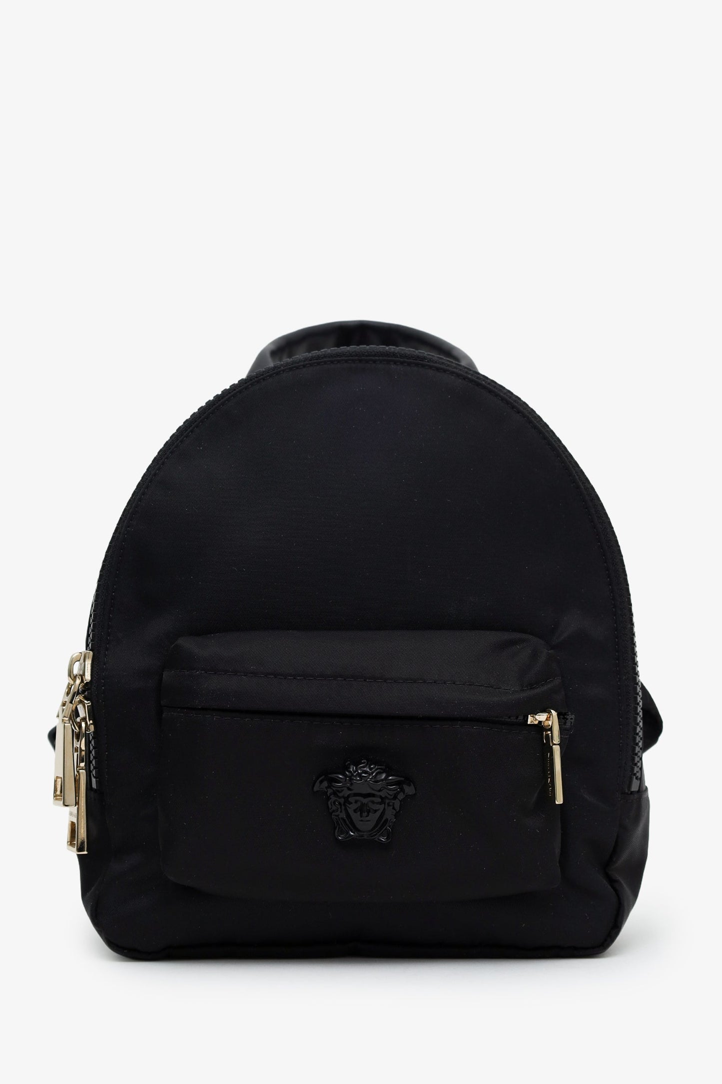 Versace Black Nylon Medusa Mini Backpack