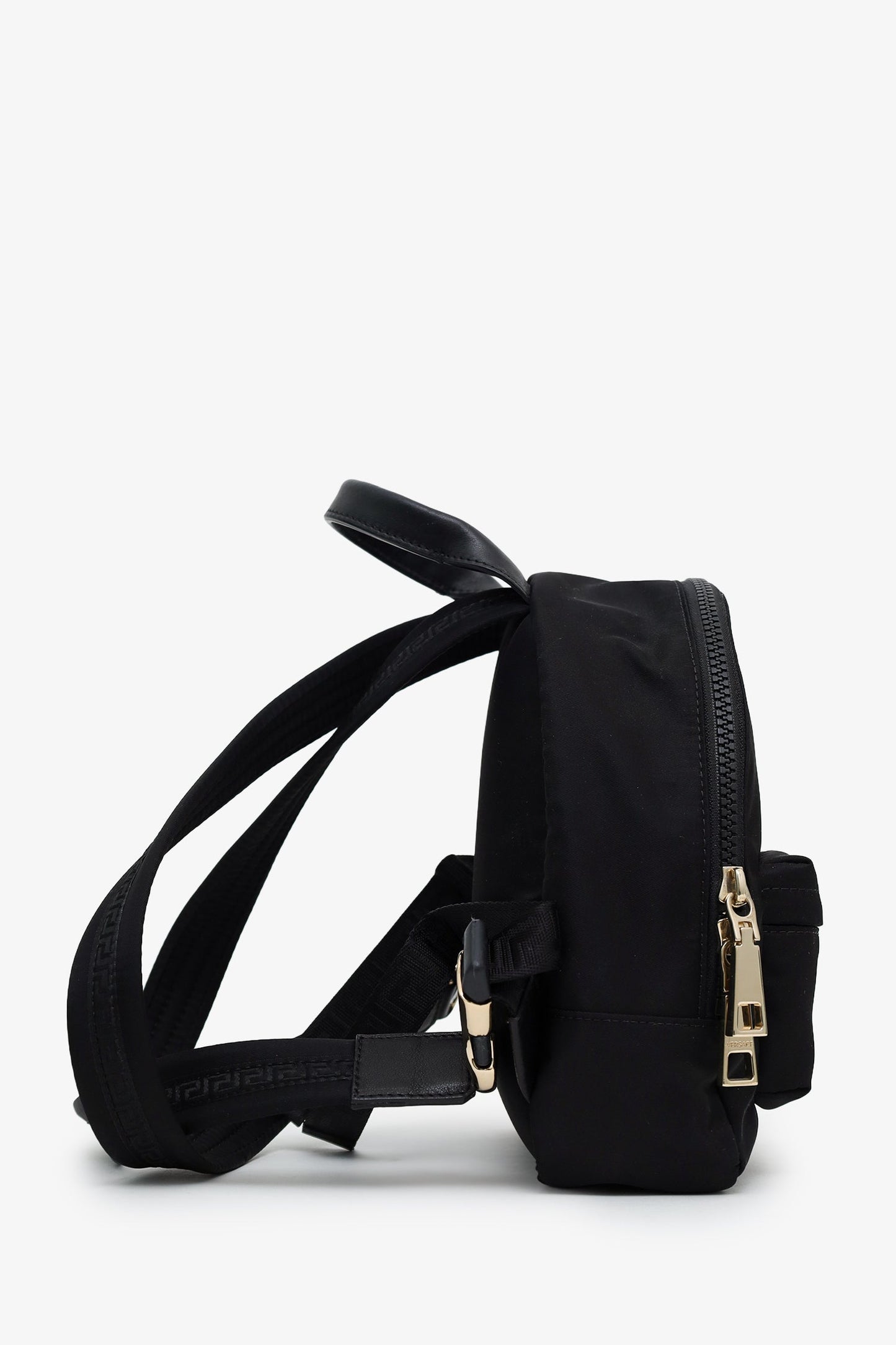 Versace Black Nylon Medusa Mini Backpack