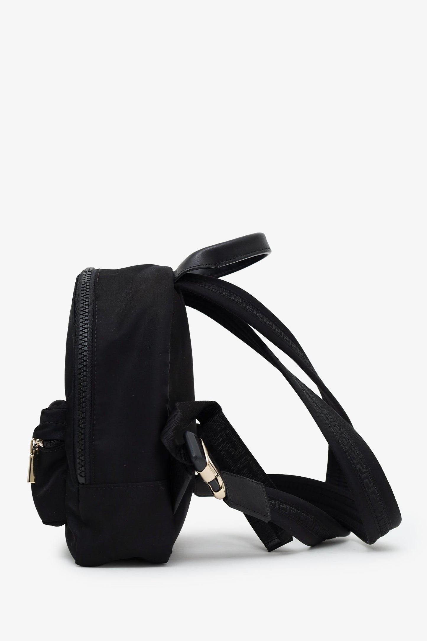 Versace Black Nylon Medusa Mini Backpack