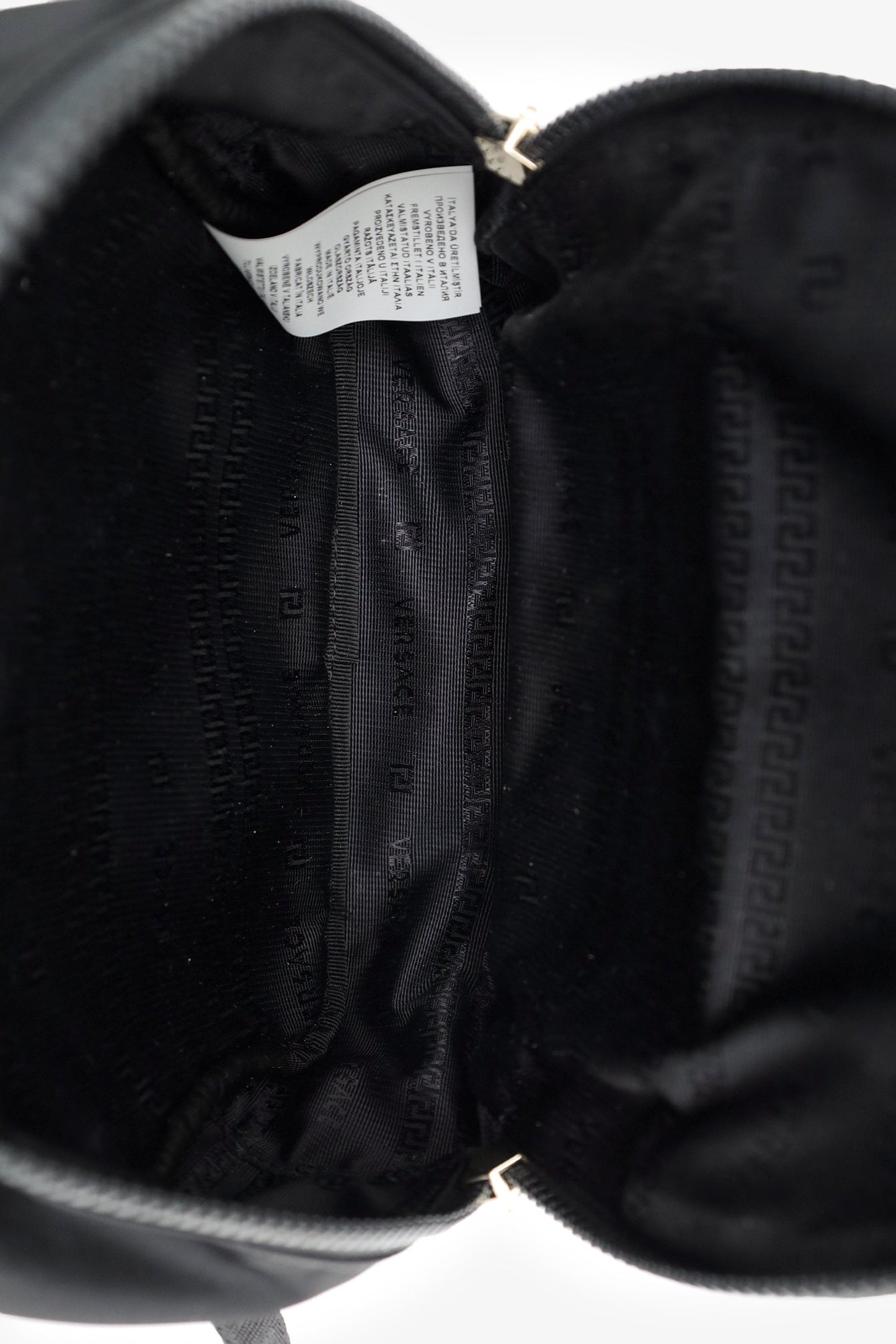 Versace Black Nylon Medusa Mini Backpack