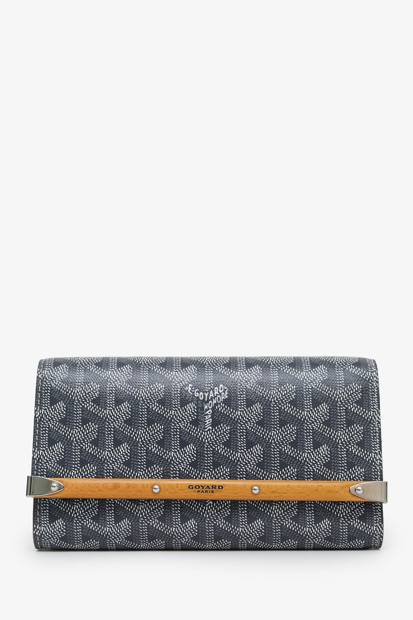 Goyard Grey Goyardine Monte Carlo Mini Wrist Clutch