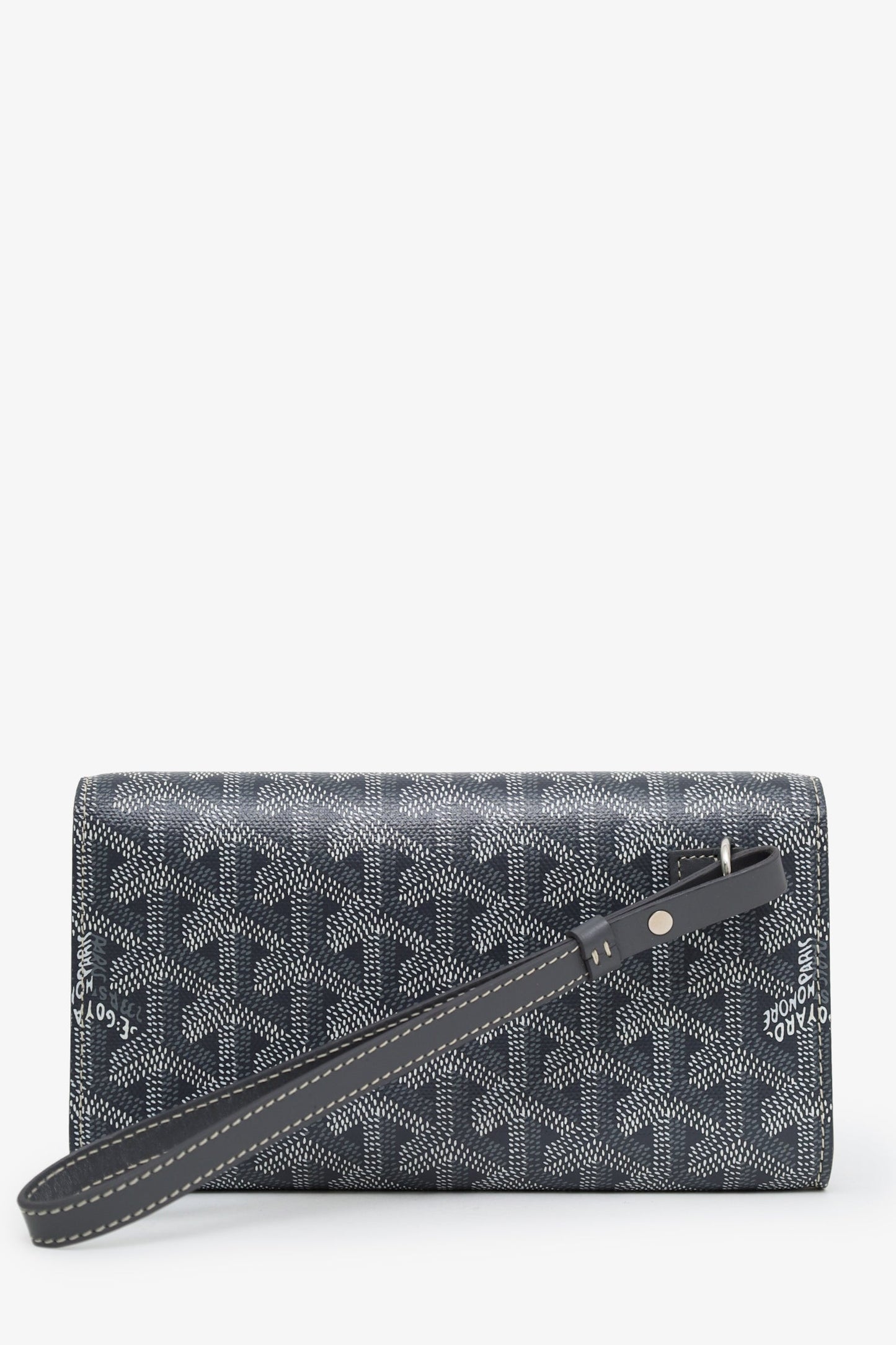 Goyard Grey Goyardine Monte Carlo Mini Wrist Clutch